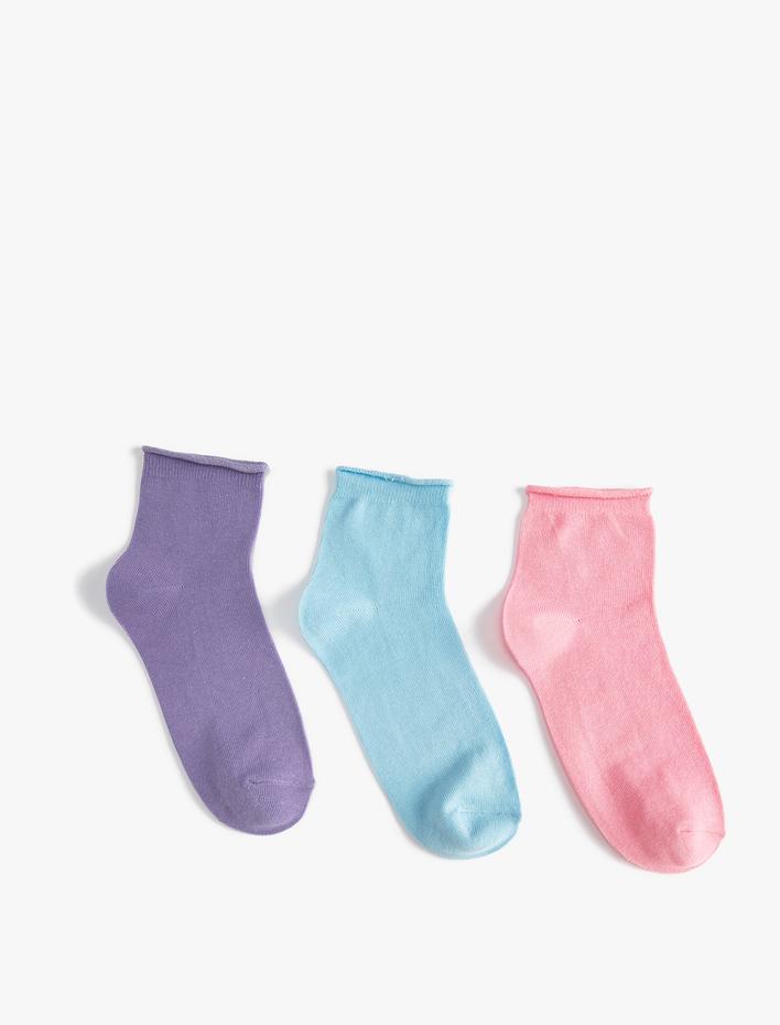 Kadın 3'lü Soket Çorap Seti Çok Renkli