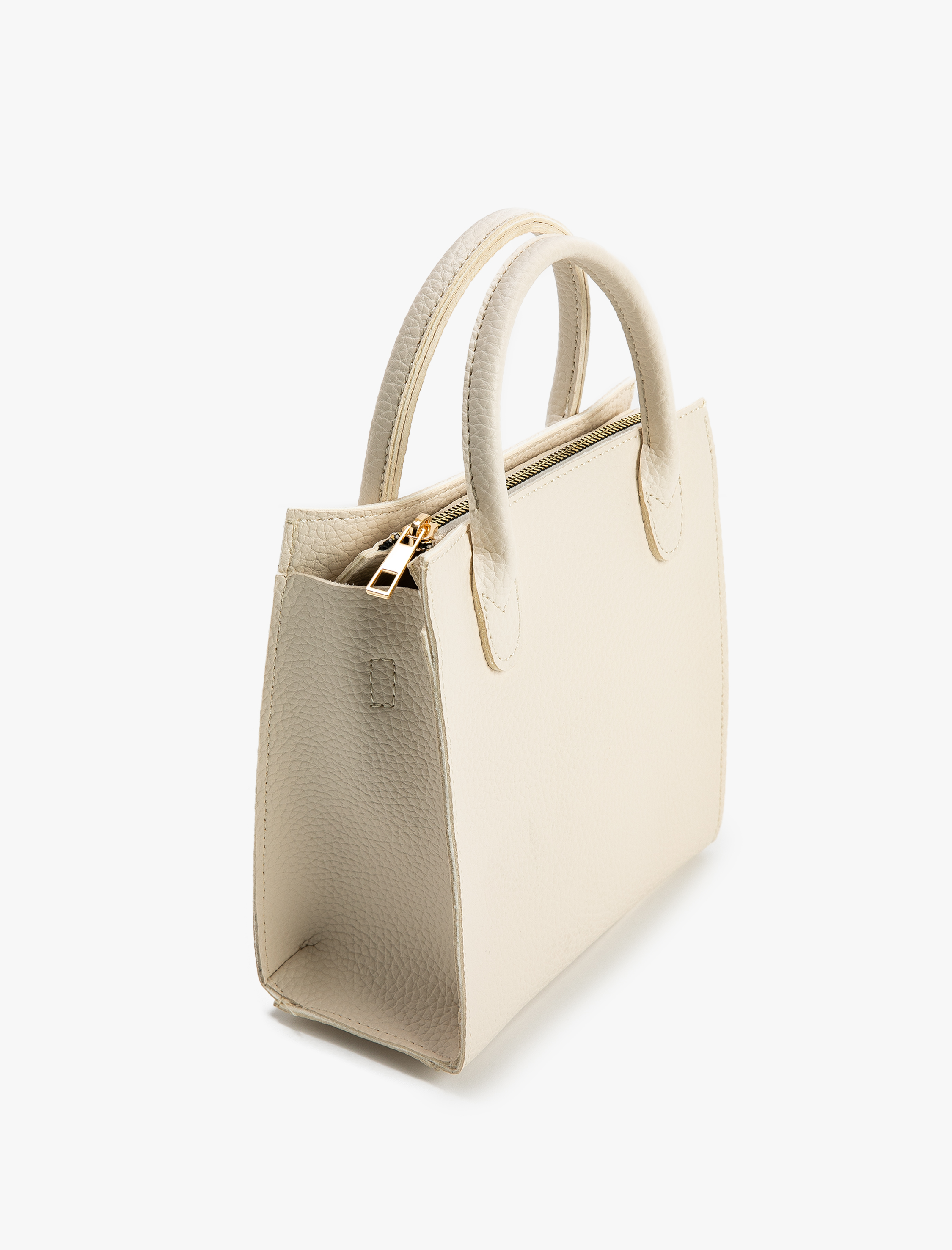  Kadın Tote Çanta Suni Deri Fermuarlı Askılı Tutma Saplı