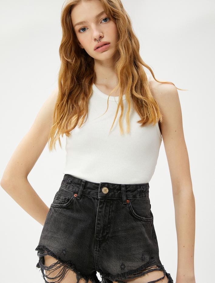  Fitilli Atlet Halter Yaka Dar Kesim Normal Boy