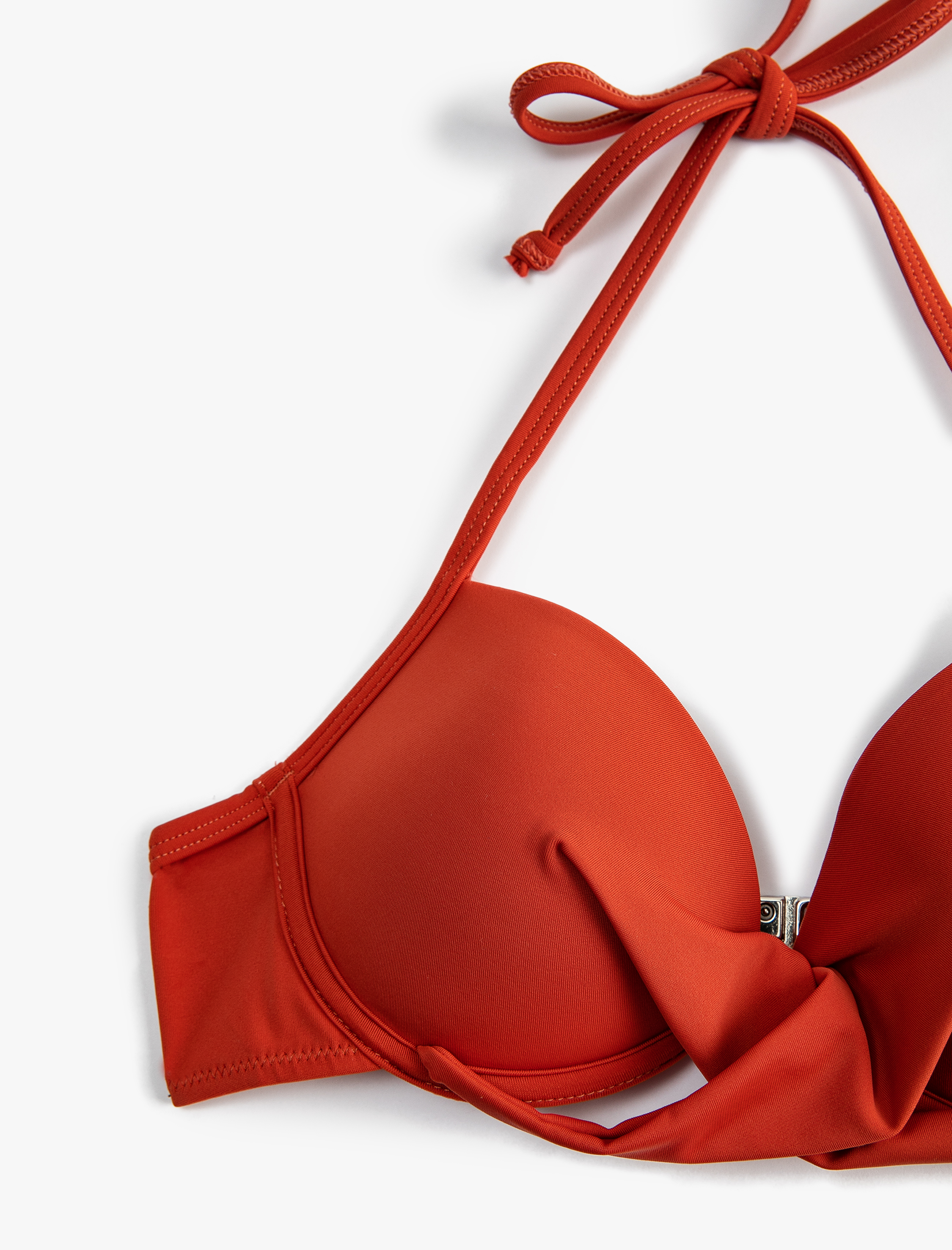   Bikini Üstü Push Up Boyundan Bağlamalı Çapraz Detaylı