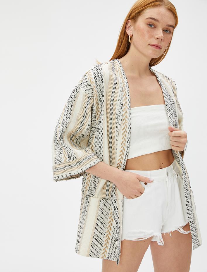  Kısa Kollu Kimono Midi Boy