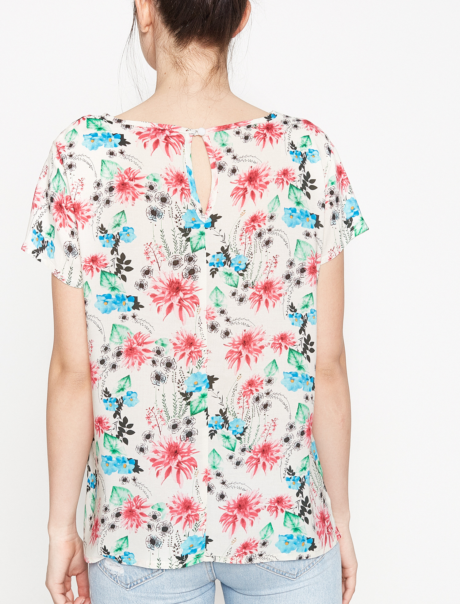   Koton Plus Çiçekli Bluz