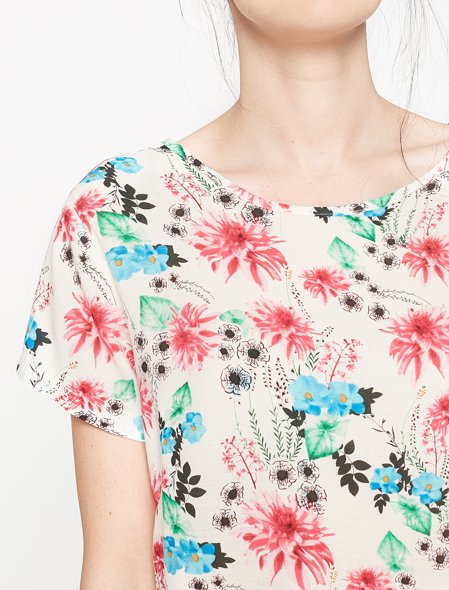   Koton Plus Çiçekli Bluz