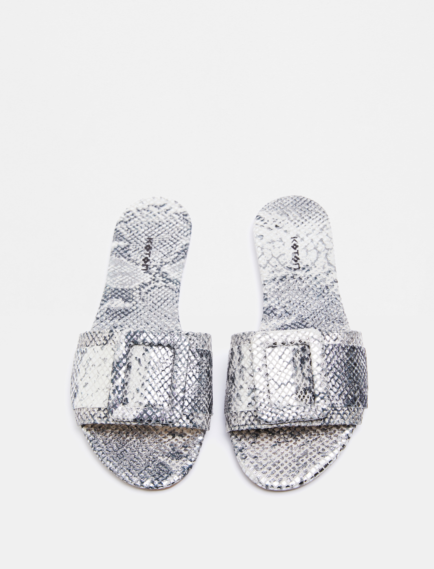 Kadın Yılan Derisi Desenli Terlik