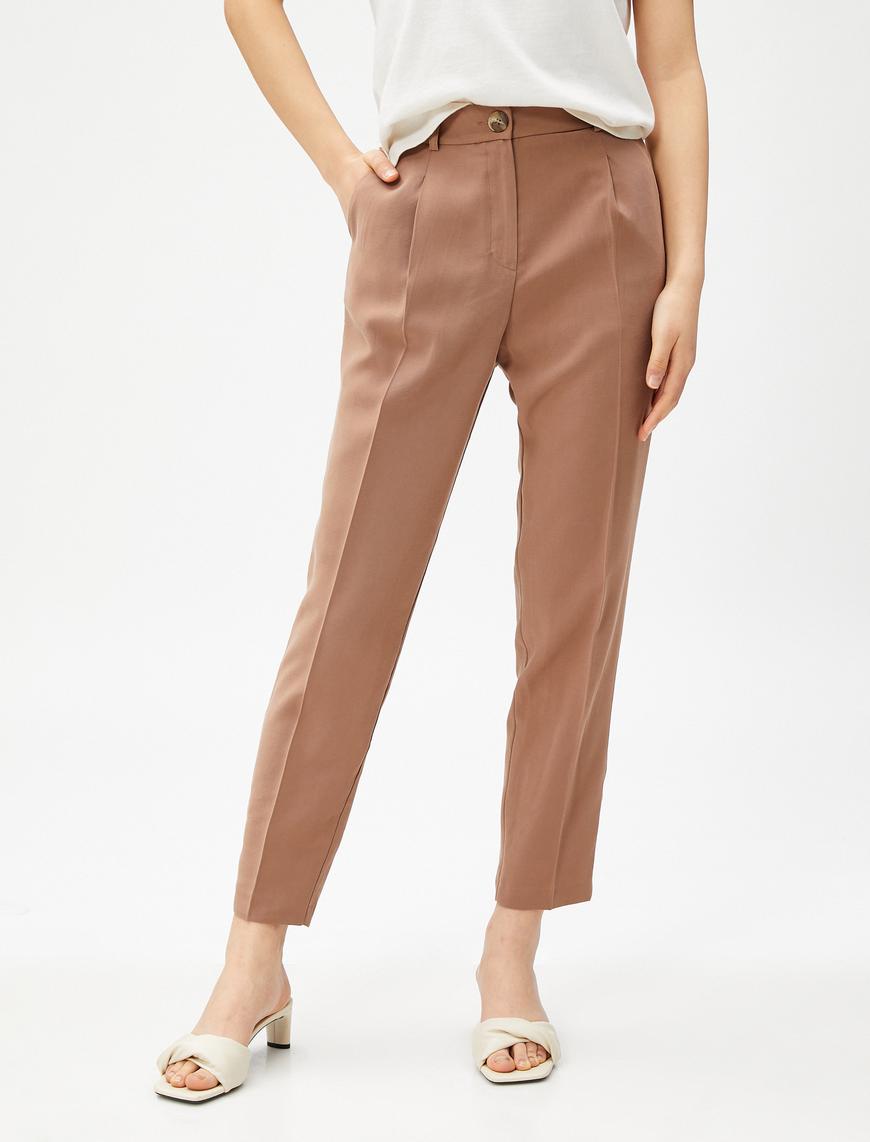  Cepli Dar Paça Pantolon Rayon Karışımlı