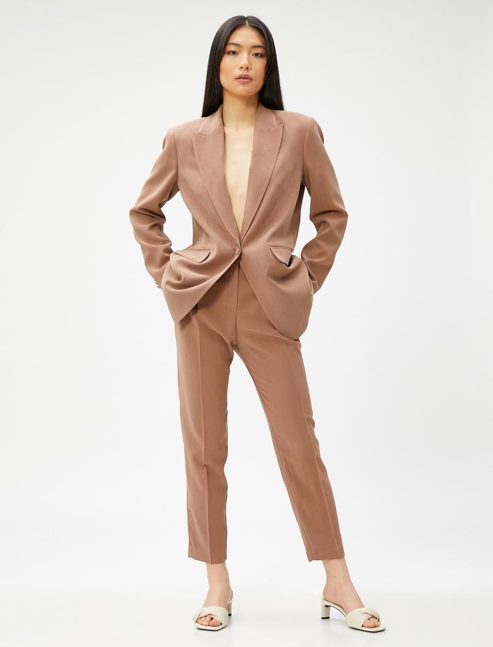  Cepli Dar Paça Pantolon Rayon Karışımlı