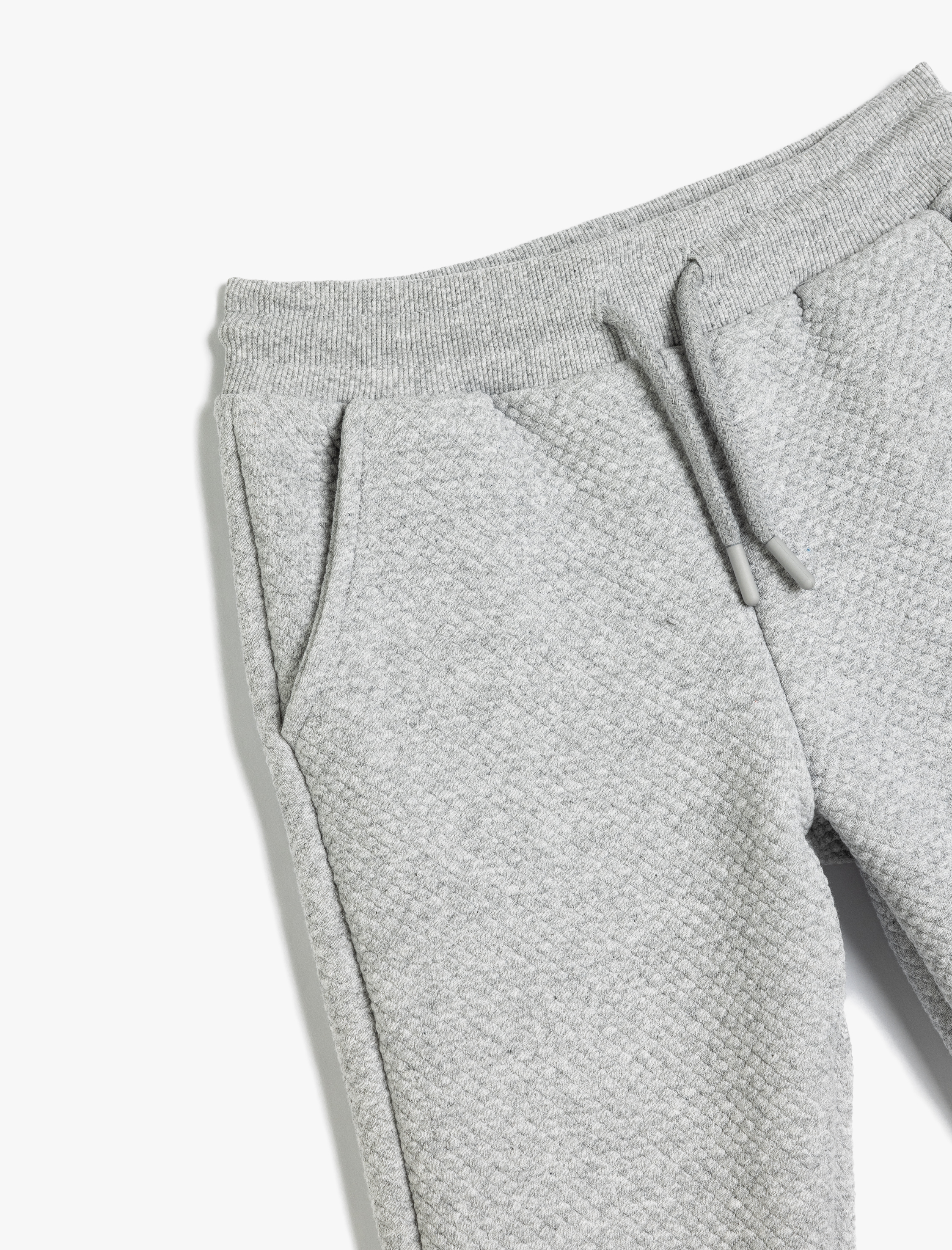  Erkek Çocuk Pamuklu Cep Detaylı Beli Bağlamalı Basic Jogger Eşofman Altı