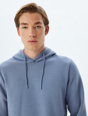 Kapşonlu Sweatshirt Basic Pamuk Karışımlı