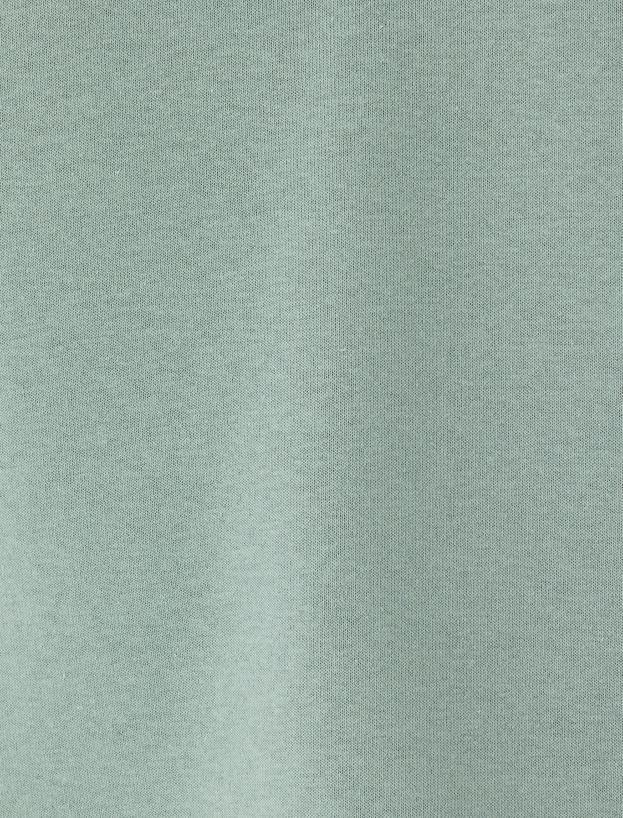 Kapşonlu Sweatshirt Basic Pamuk Karışımlı_5
