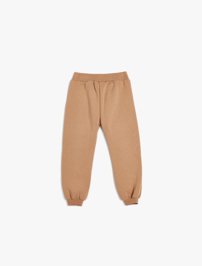 Erkek Bebek Jogger Eşofman Altı Cepli Beli Bağlamalı Pamuk Karışımlı Şardonlu