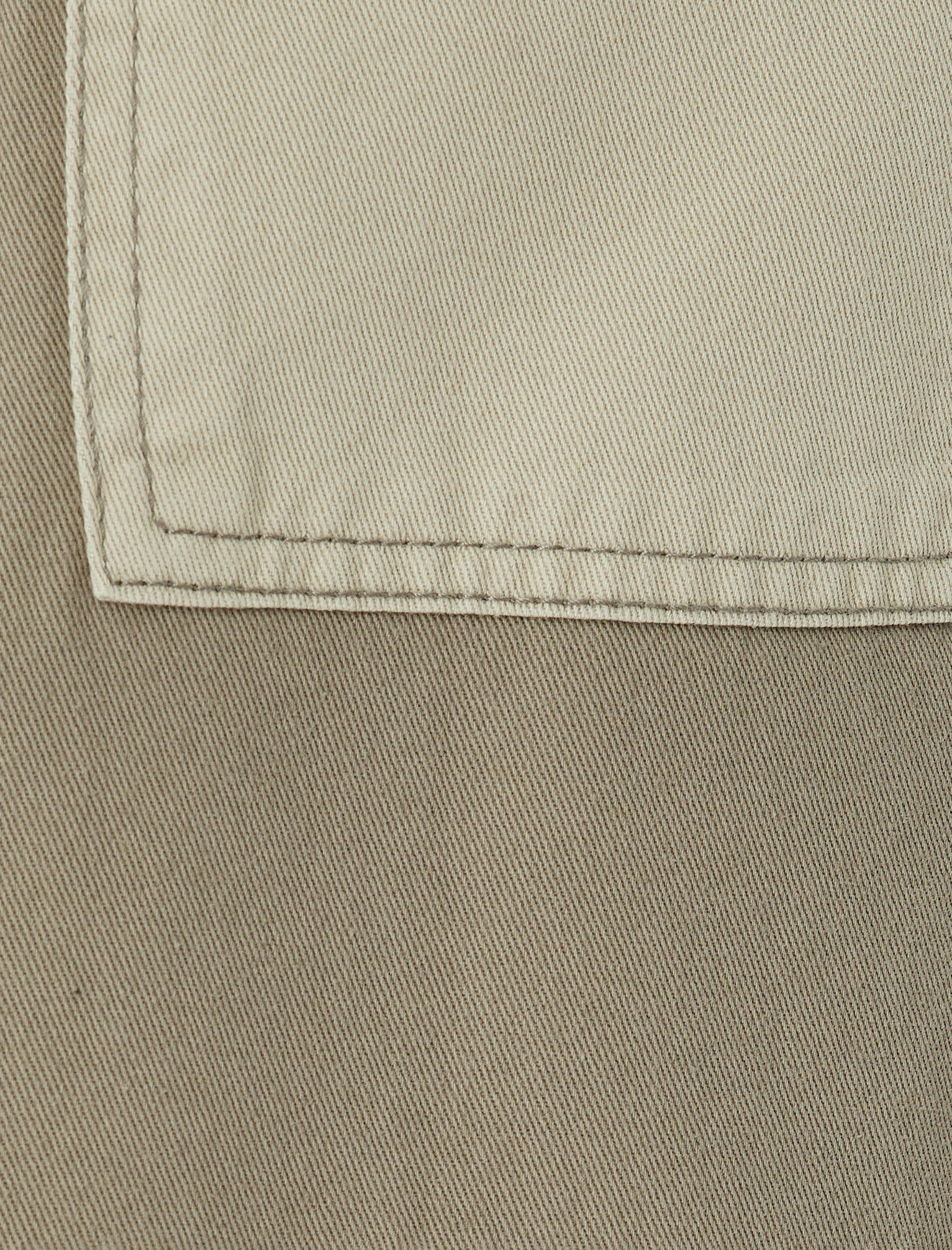   Gömlek Ceket Renk Bloklu Fermuarlı Cep Detaylı Pamuklu