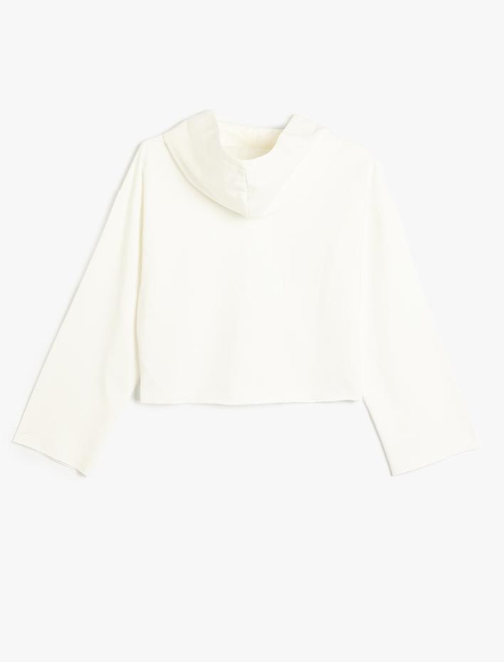 Kız Çocuk Basic Kapşonlu Sweatshirt Uzun Kollu Pamuklu Şardonlu