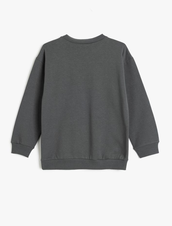 Erkek Çocuk Batman Sweatshirt Lisanslı Uzun Kollu Bisiklet Yaka Pamuklu Şardonlu