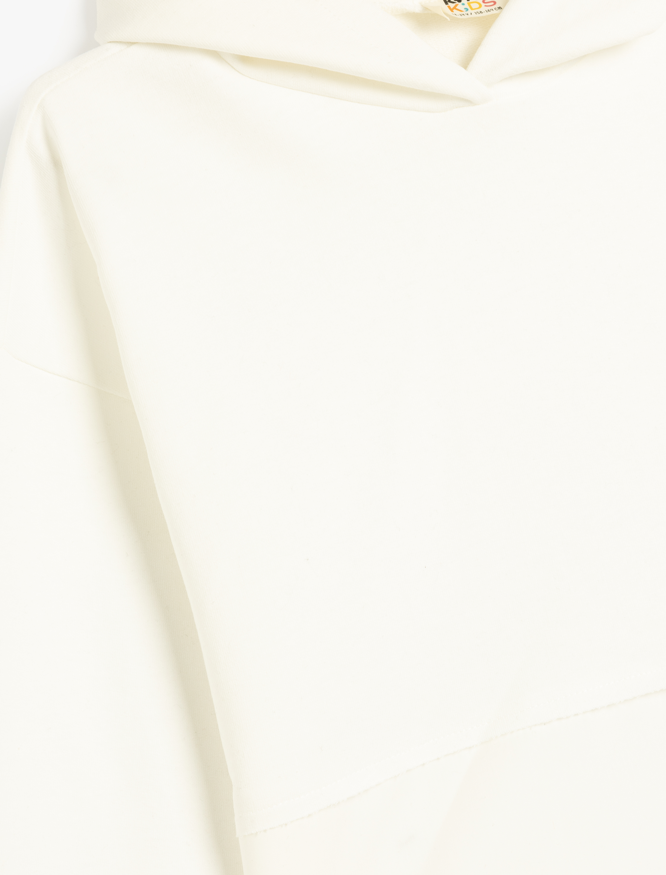  Kız Çocuk Basic Kapşonlu Sweatshirt Uzun Kollu Pamuklu Şardonlu