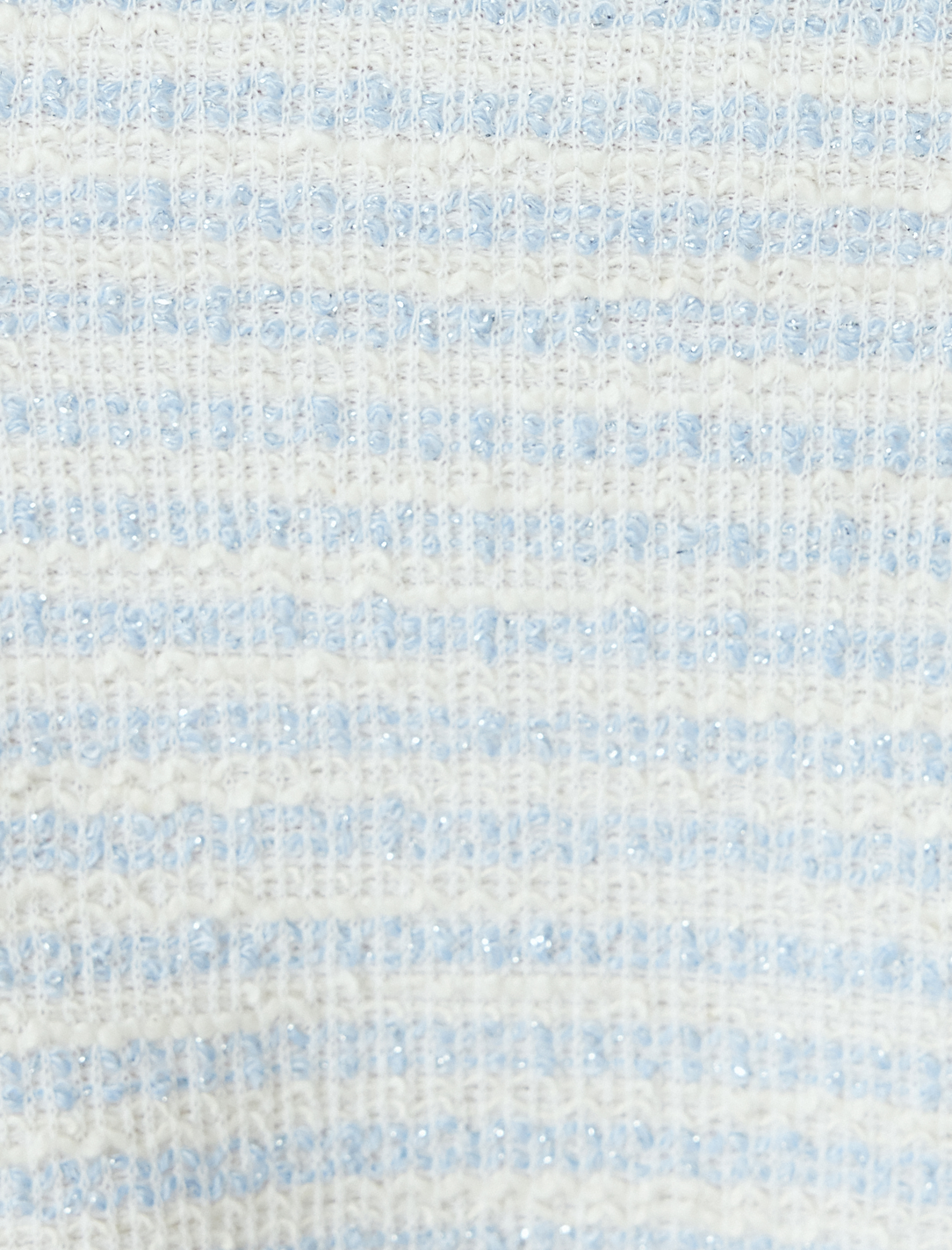   Bisiklet Yaka Düğme Detaylı Tüvit Çizgili Sweatshirt