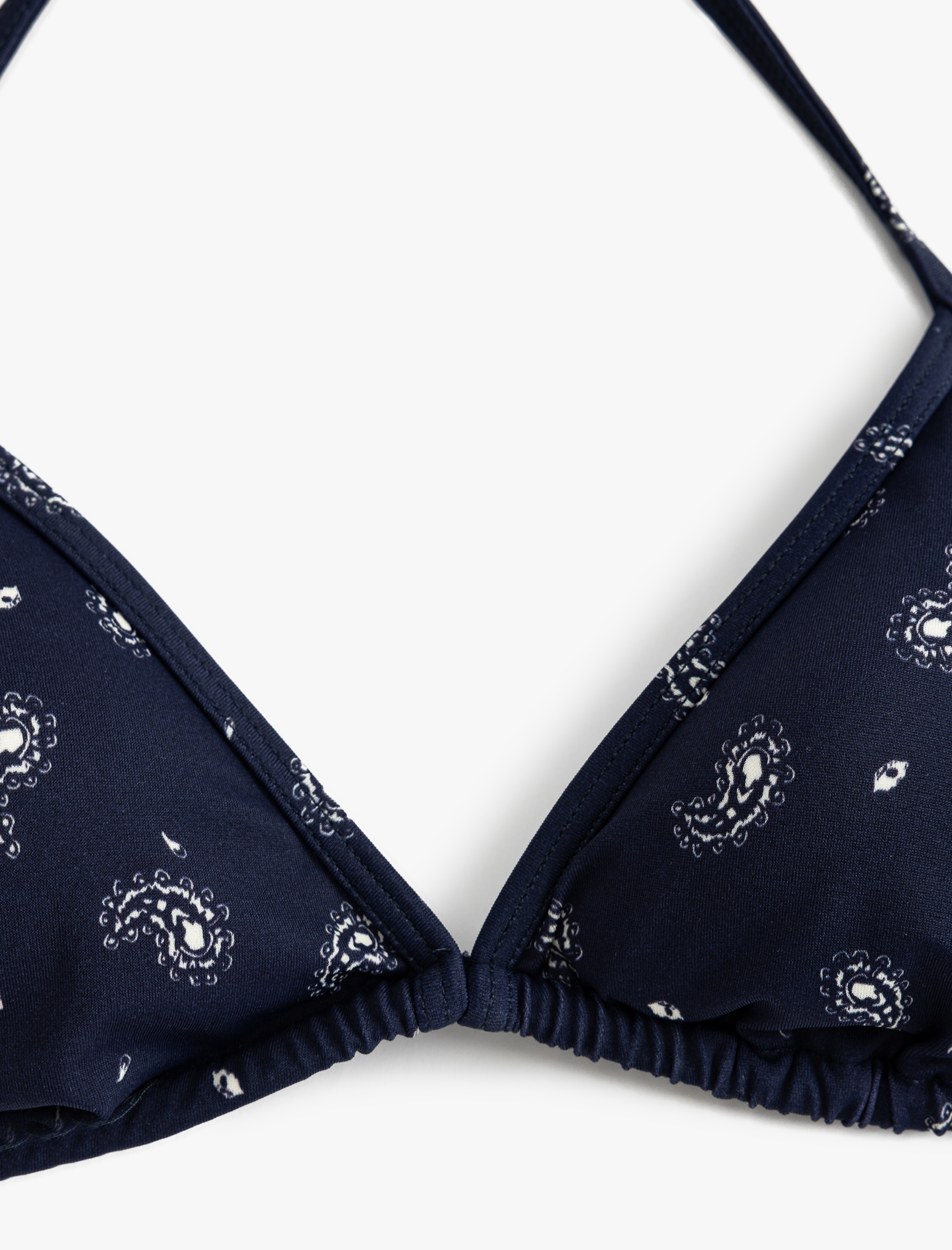   Üçgen Bikini Üstü Şal Desenli