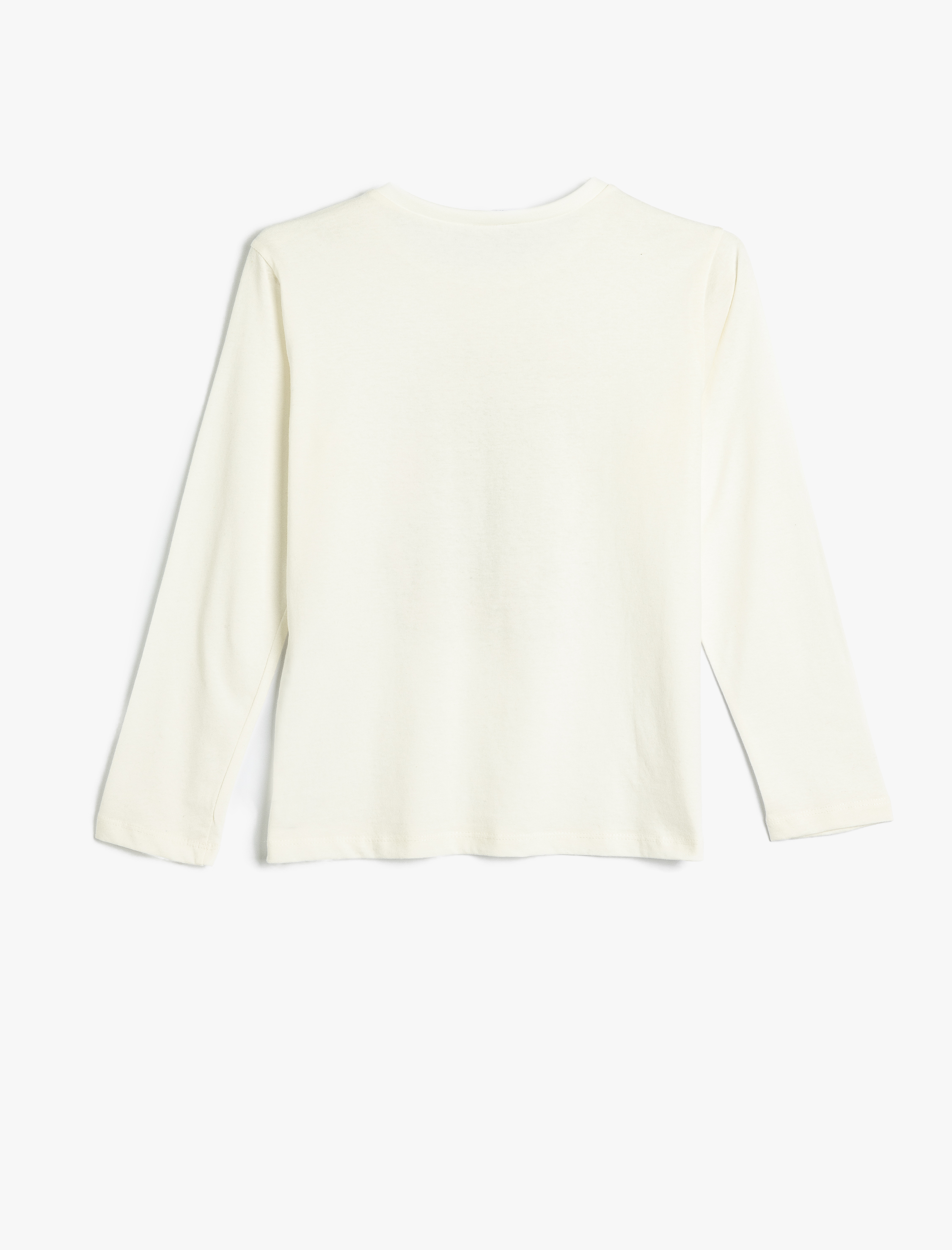  Kız Çocuk Köpek Baskılı Uzun Kollu Pamuklu Tişört