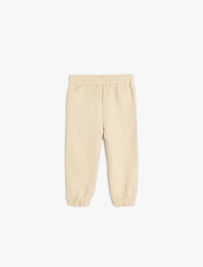Erkek Bebek Jogger Pantolon Beli Bağlamalı Lastikli Cepli
