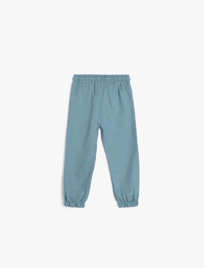 Erkek Bebek Jogger Pantolon Beli Bağlamalı Lastikli Cepli