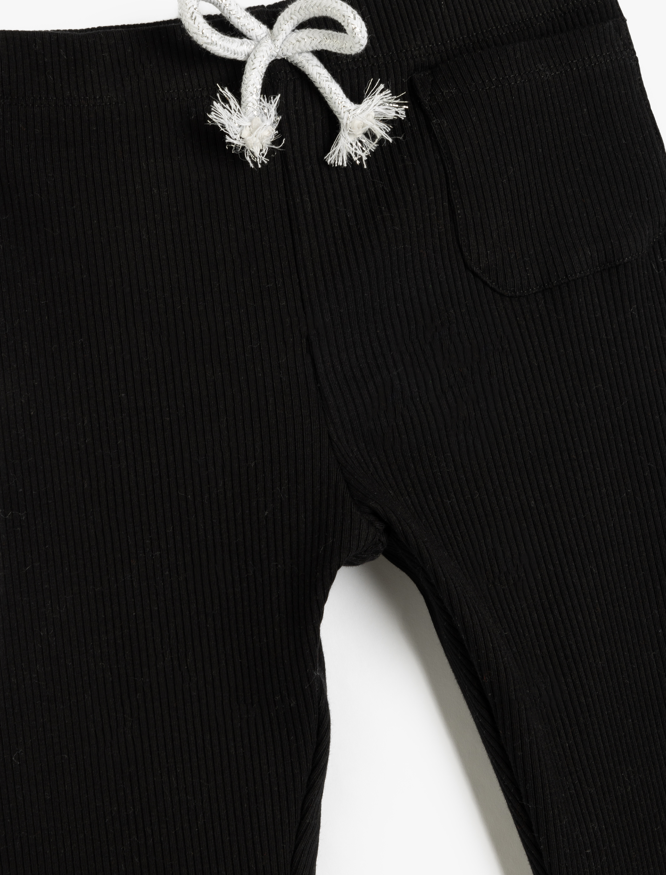  Kız Çocuk Pamuklu Ribanalı Fiyonklu Beli Lastikli Basic Tayt