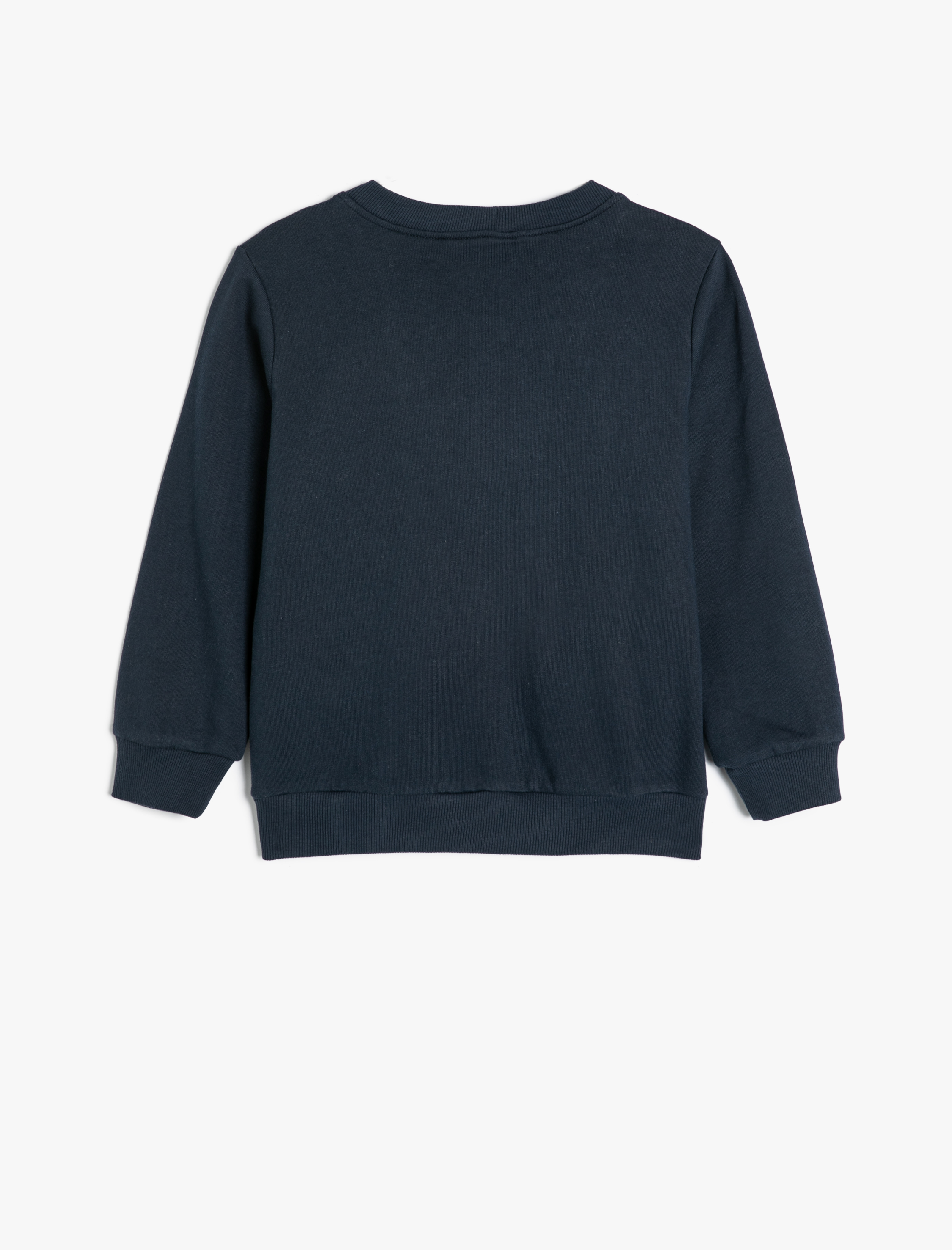  Kız Çocuk Düğme Kapamalı Yaka Fiyonk Detaylı Cepli Pamuklu Sweatshirt