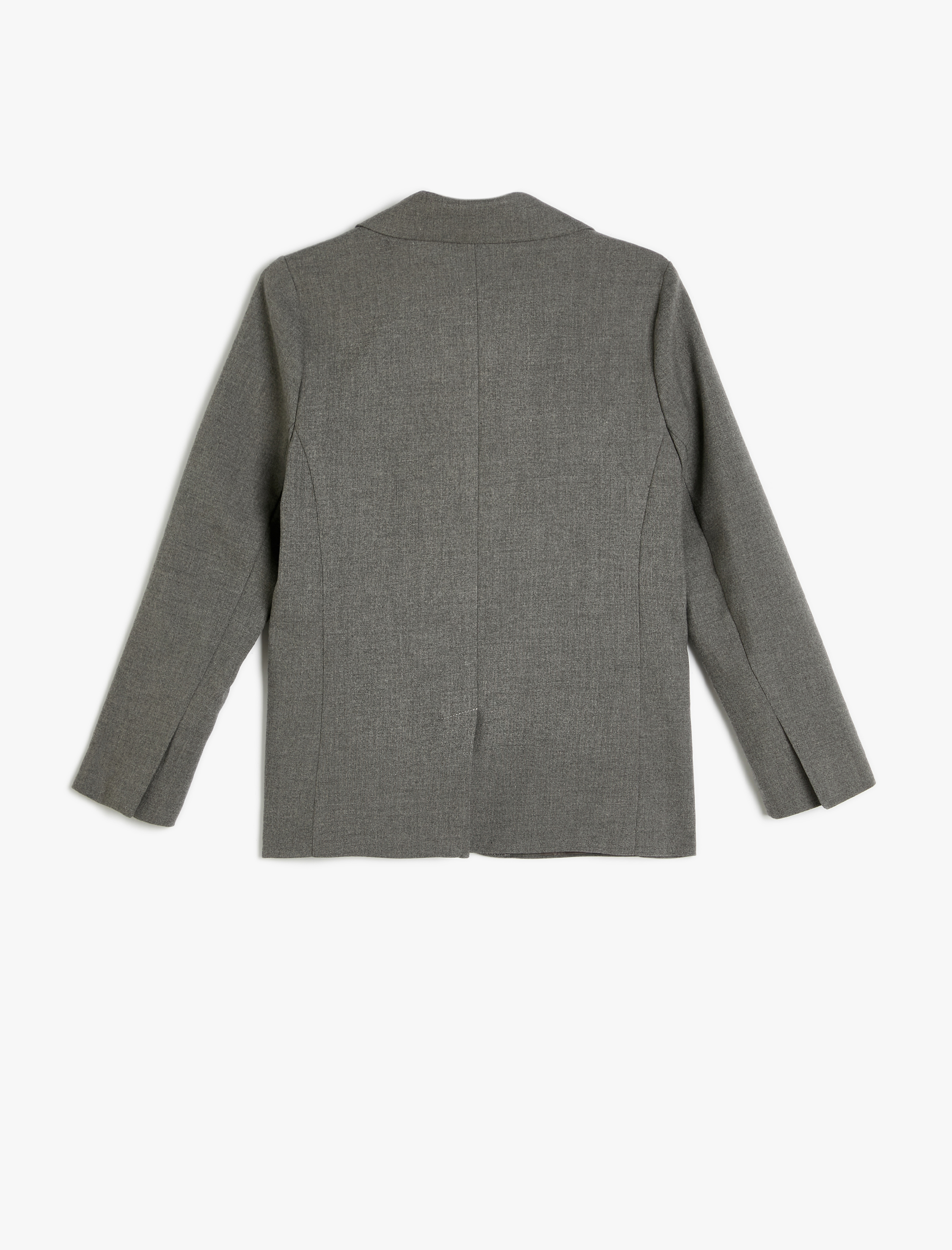  Kız Çocuk Klasik Yaka Cep Detaylı Uzun Kollu Düğmeli Blazer Okul Ceketi