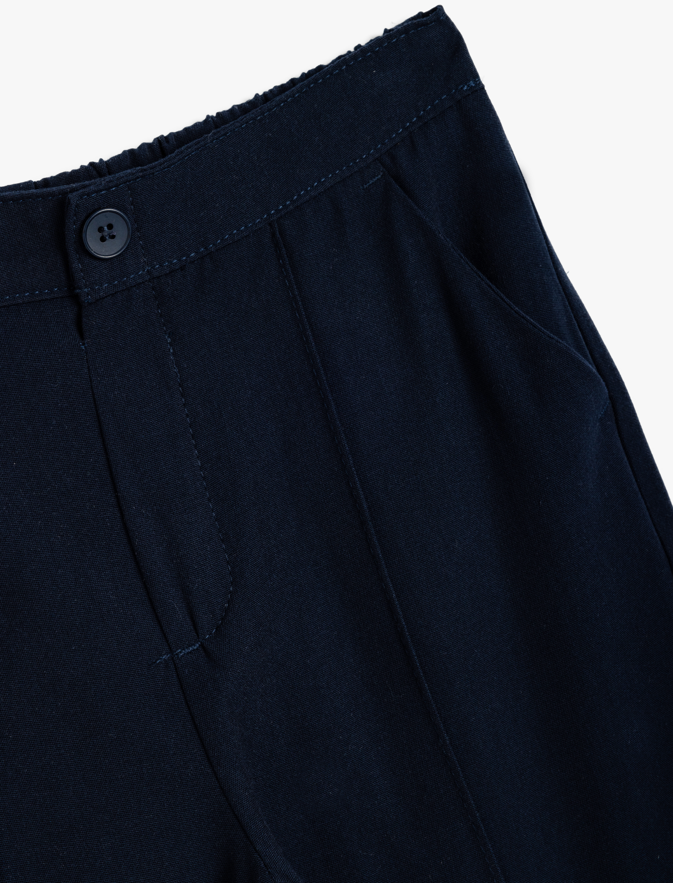  Kız Çocuk Cep Detaylı Slim Fit Viskon Karışımlı Chino Pantolon