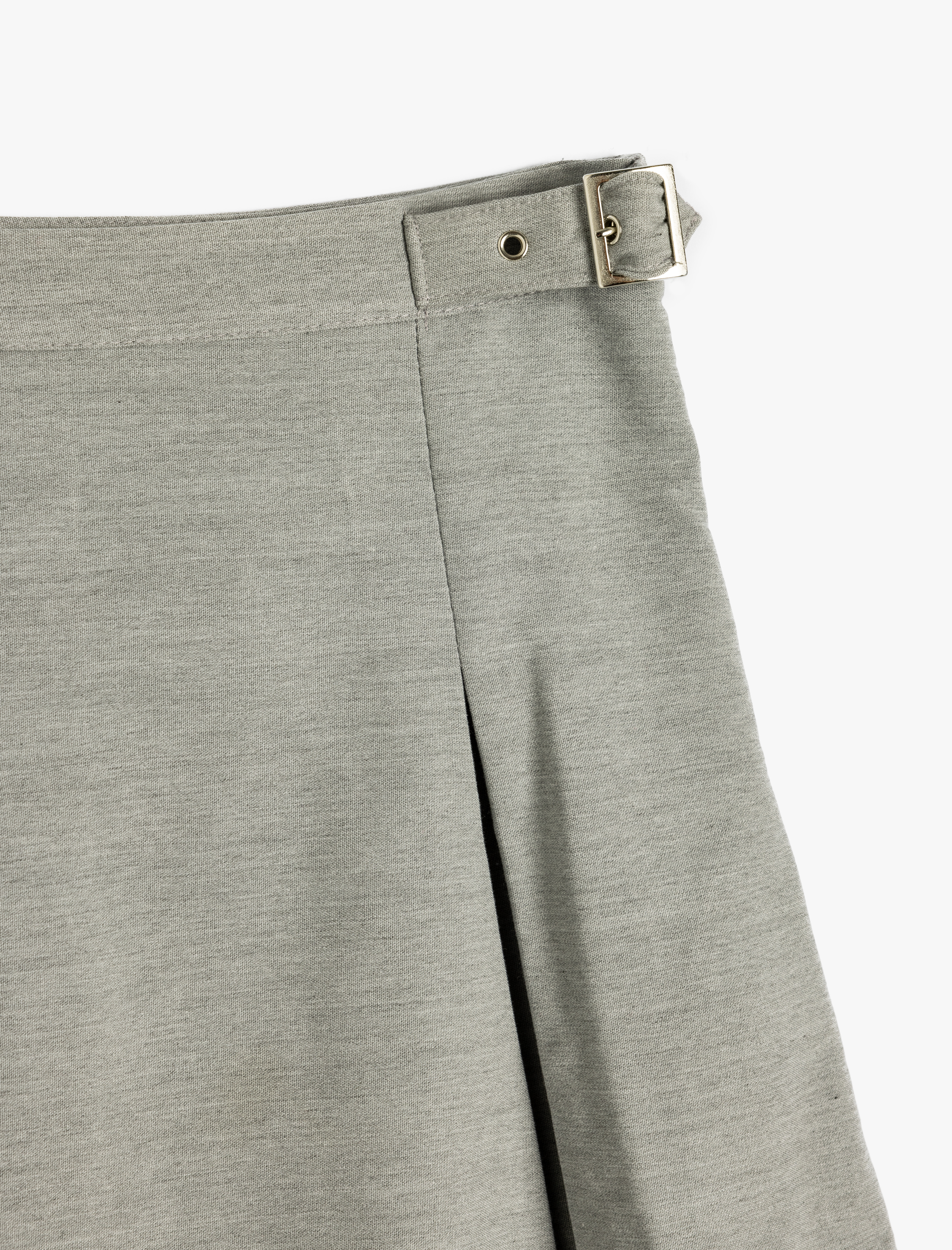  Kız Çocuk Toka Detaylı Beli Lastikli Pileli Etek