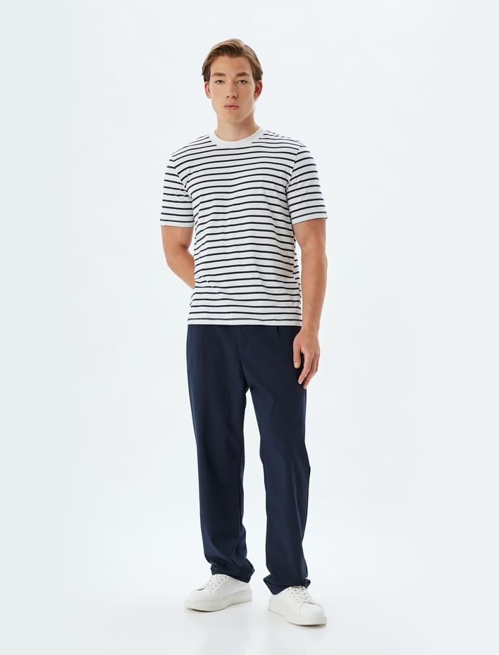  Oversize Tişört Kısa Kollu Bisiklet Yaka Pamuklu