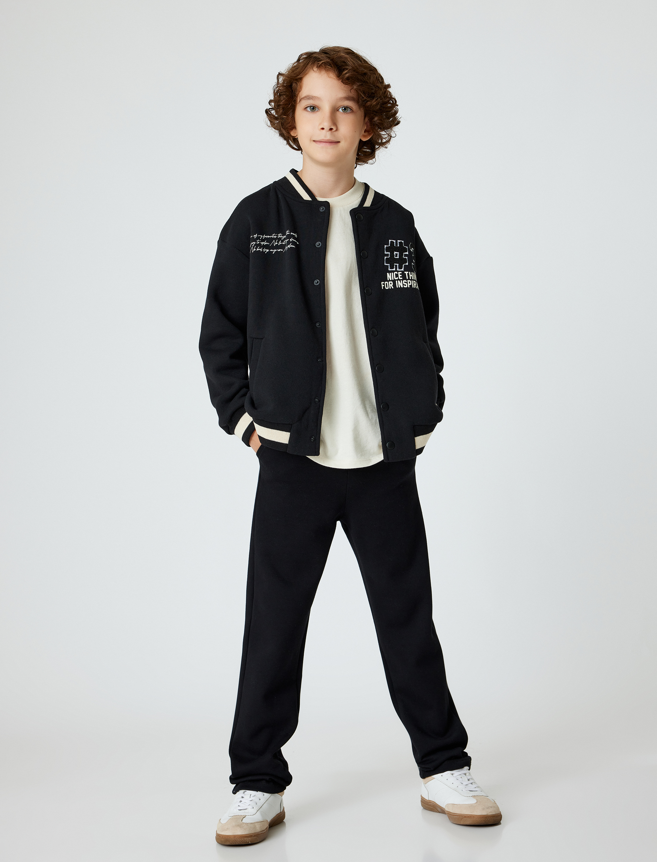  Erkek Çocuk Beli Bağlamalı Cep Detaylı Basic Okul Eşofman Altı