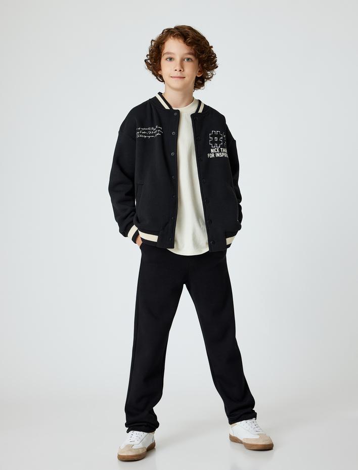 Erkek Çocuk Beli Bağlamalı Cep Detaylı Basic Okul Eşofman Altı