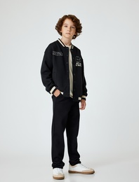 Beli Bağlamalı Cep Detaylı Basic Okul Eşofman Altı