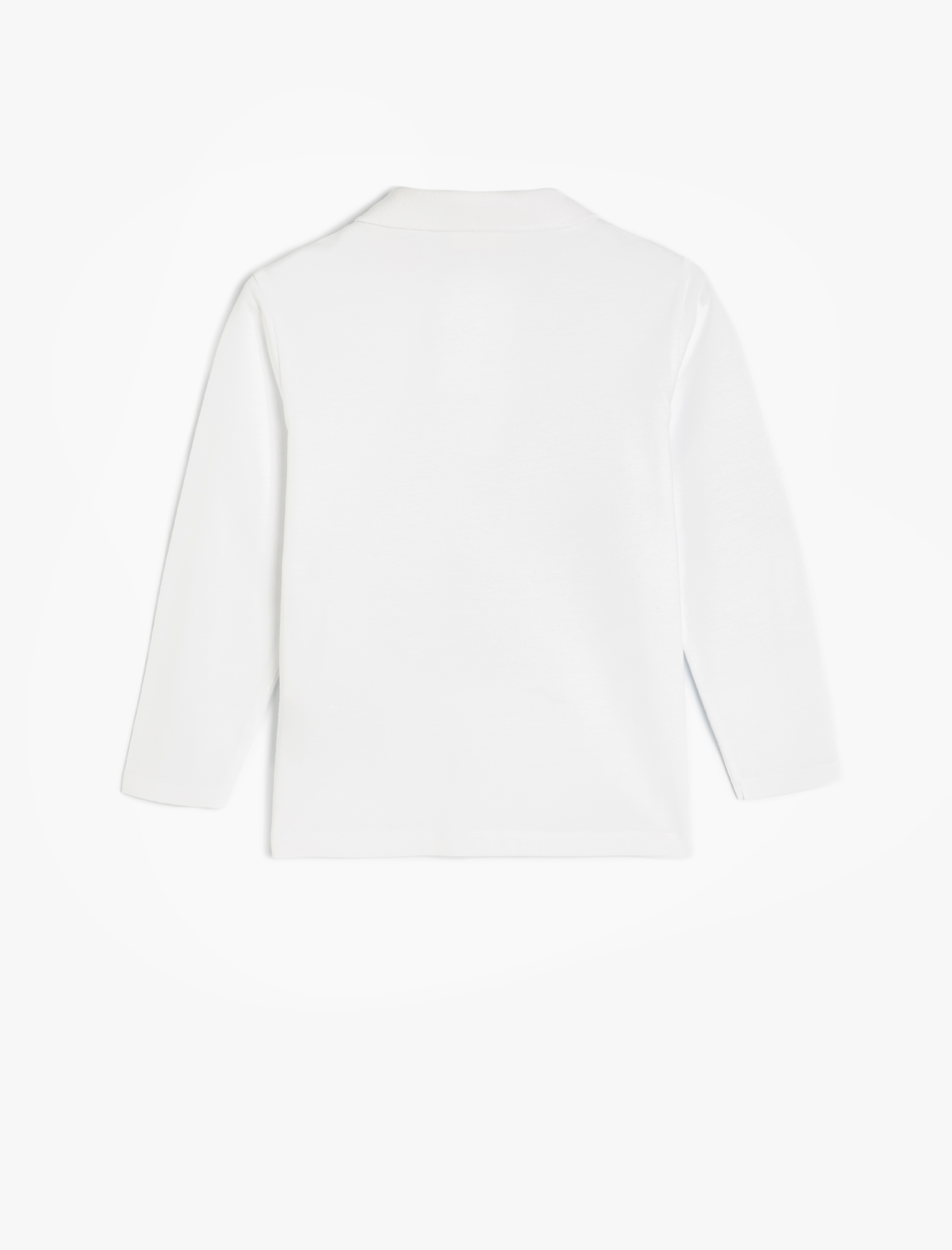  Erkek Çocuk Uzun Kollu Pamuklu Polo Yaka Basic Tişört