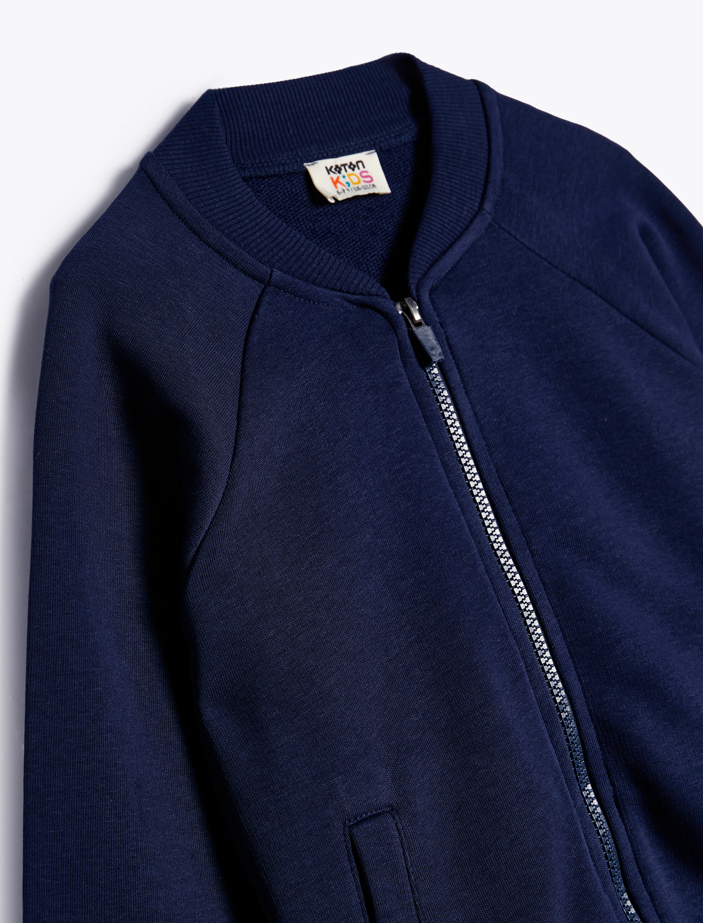  Erkek Çocuk Cep Detaylı Pamuklu Fermuarlı Sweatshirt