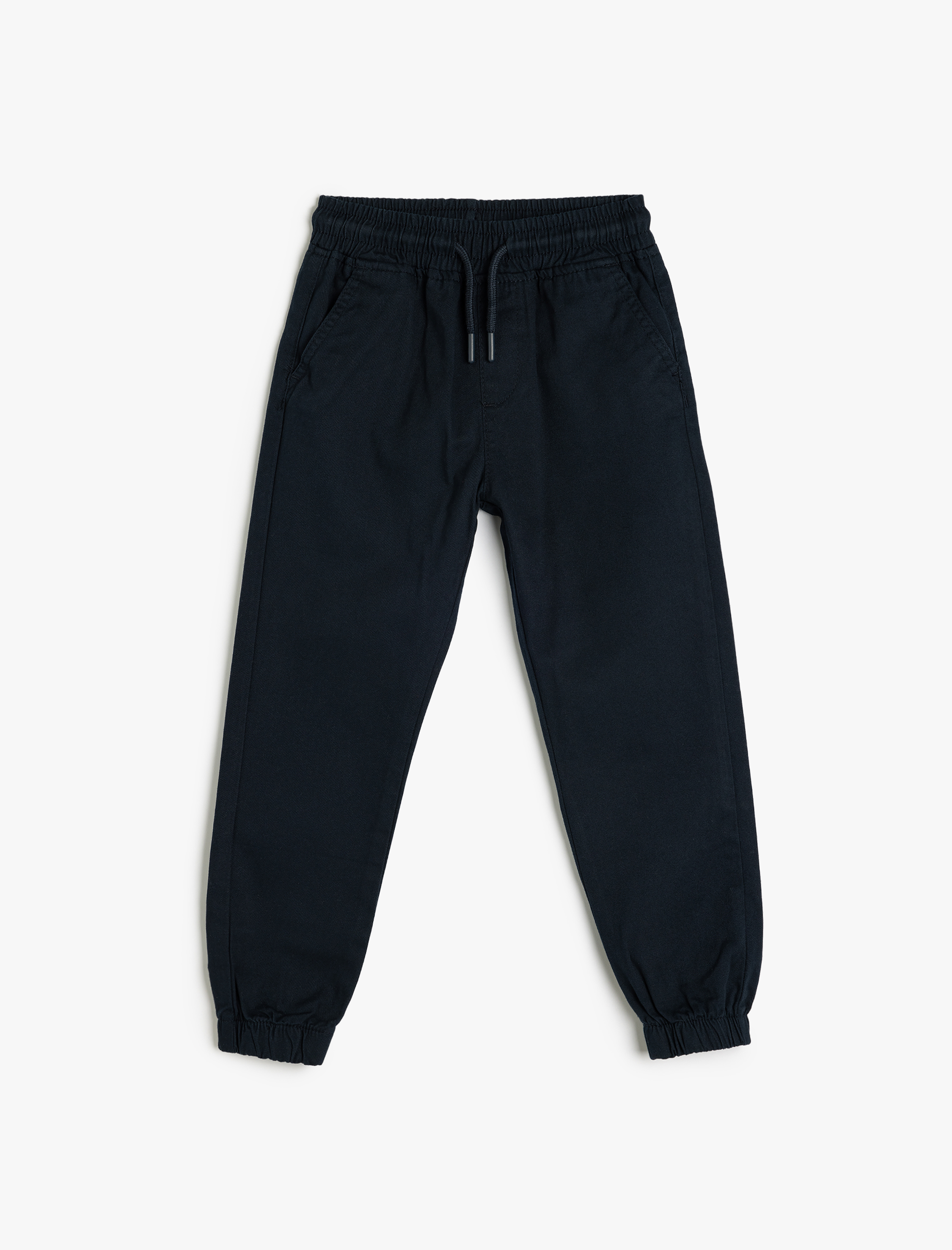  Erkek Çocuk Beli Bağlamalı Pamuklu Cepli Jogger Pantolon