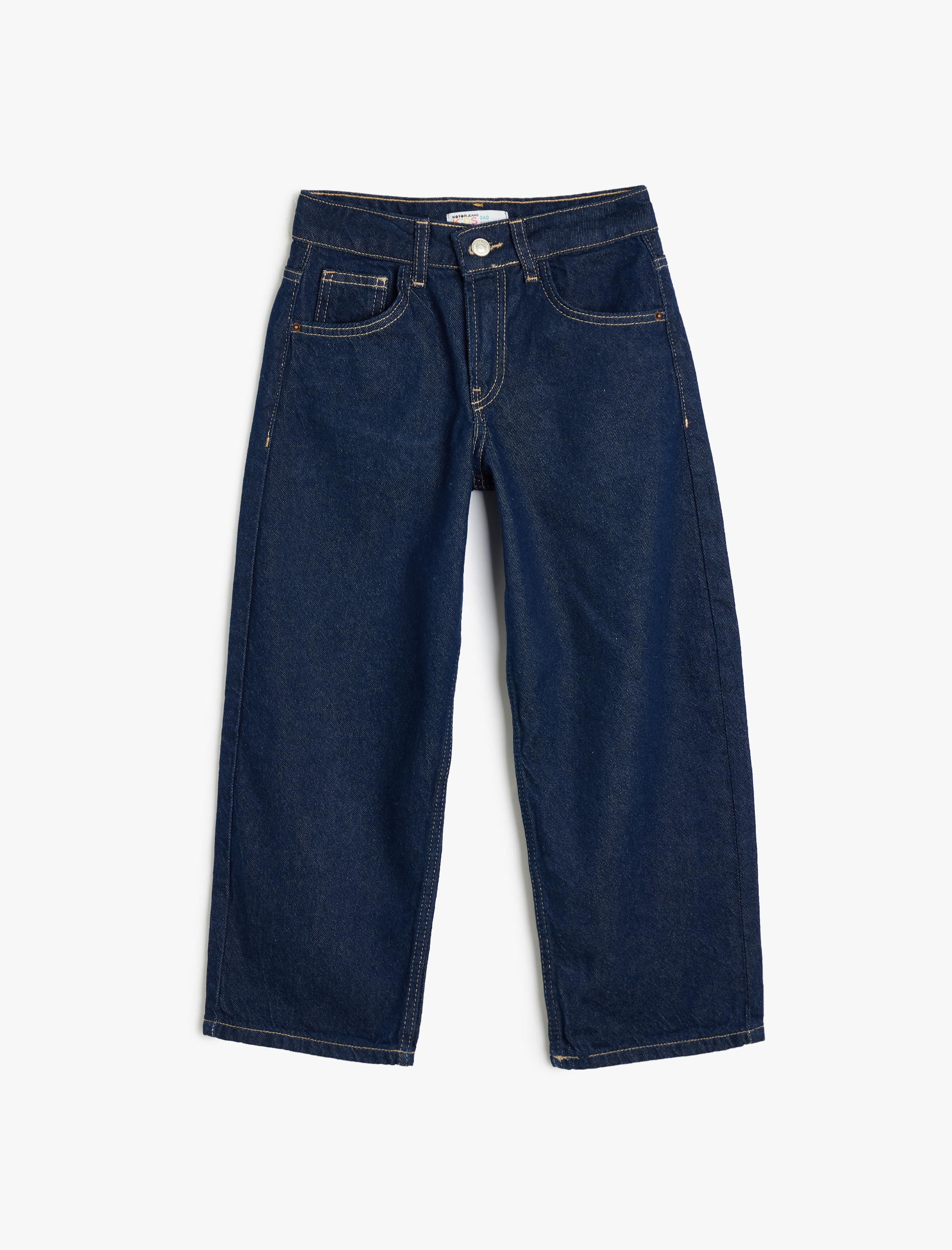 Erkek Çocuk Kot Pantolon Pamuklu Cepli Beli Ayarlanabilir Lastikli