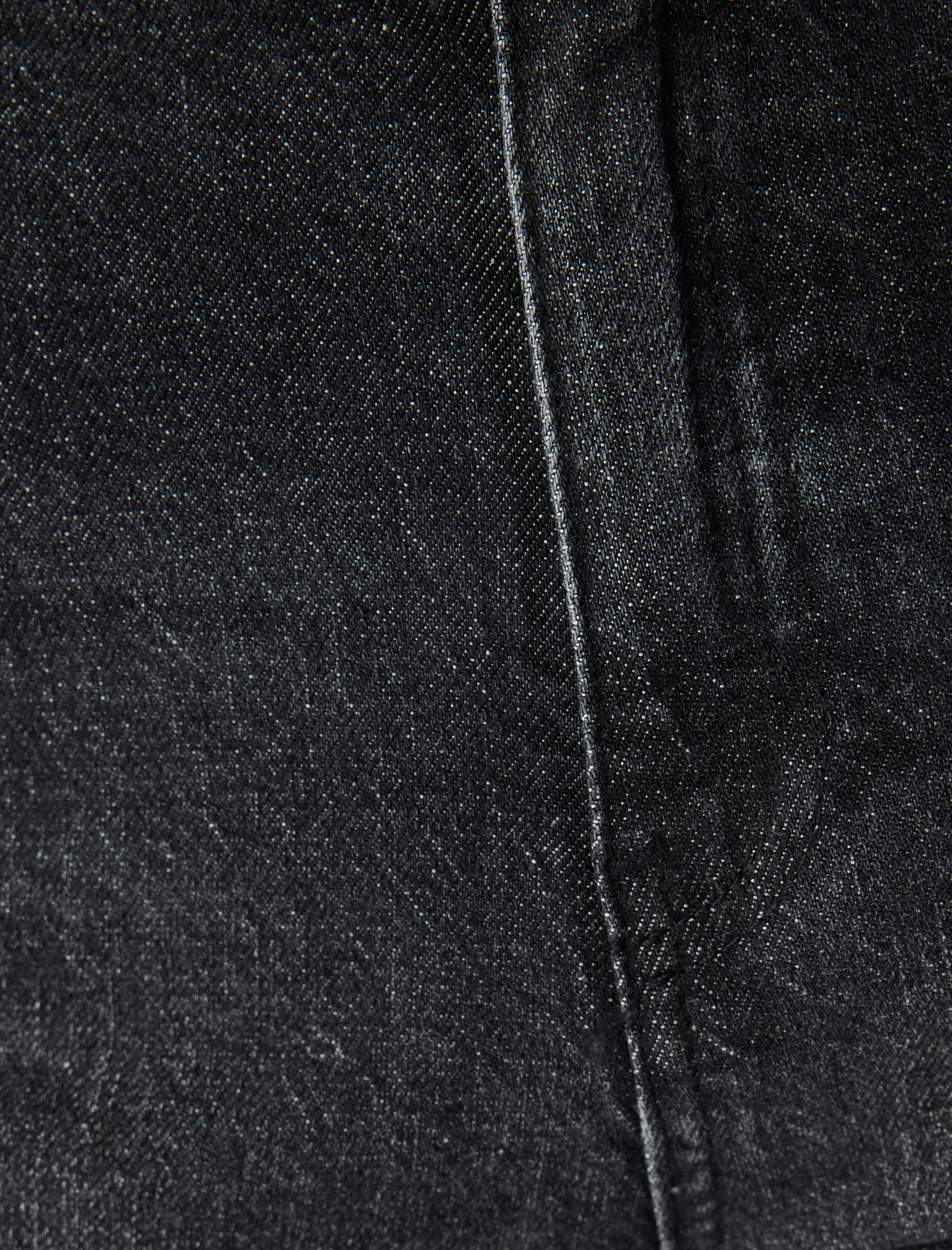   Yüksek Bel Kot Pantolon Düz Paça Düğmeli Pamuklu - Slim Straight Fit Jean