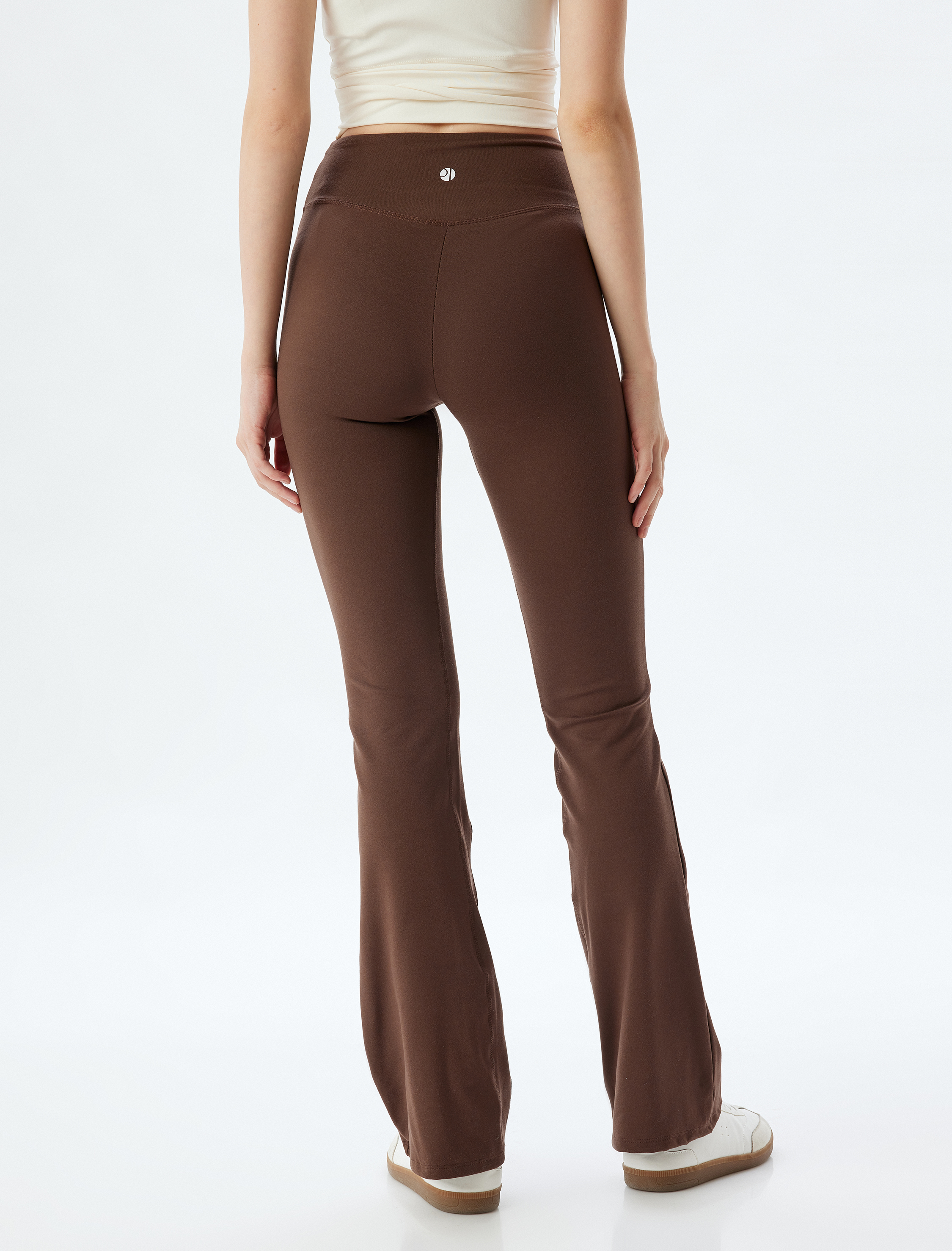   İspanyol Paça Tayt Pantolon Yumuşak Tuşe Spor Yüksek Bel İnterlok