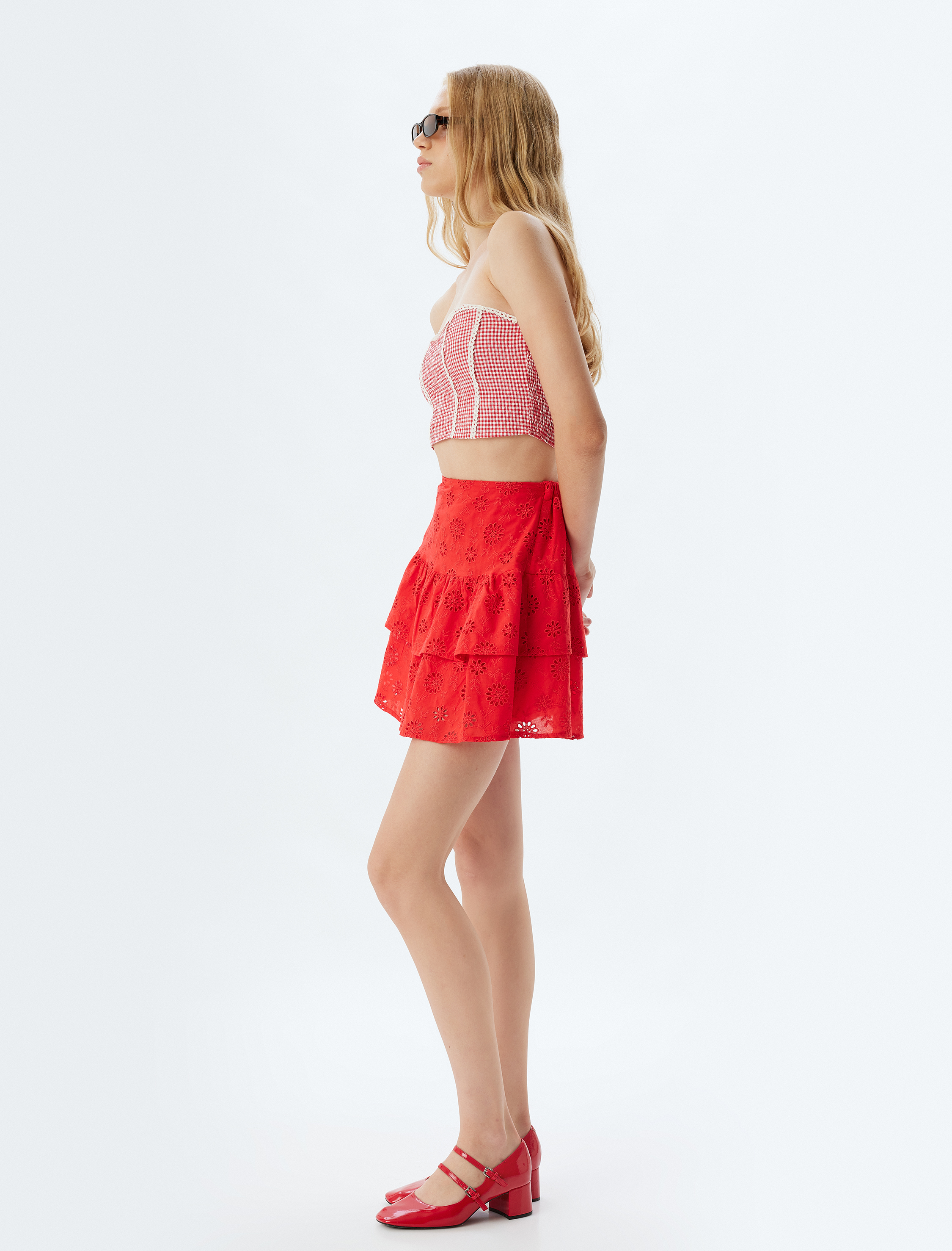   Fisto Etek Mini Volanlı Katlı Fermuarlı