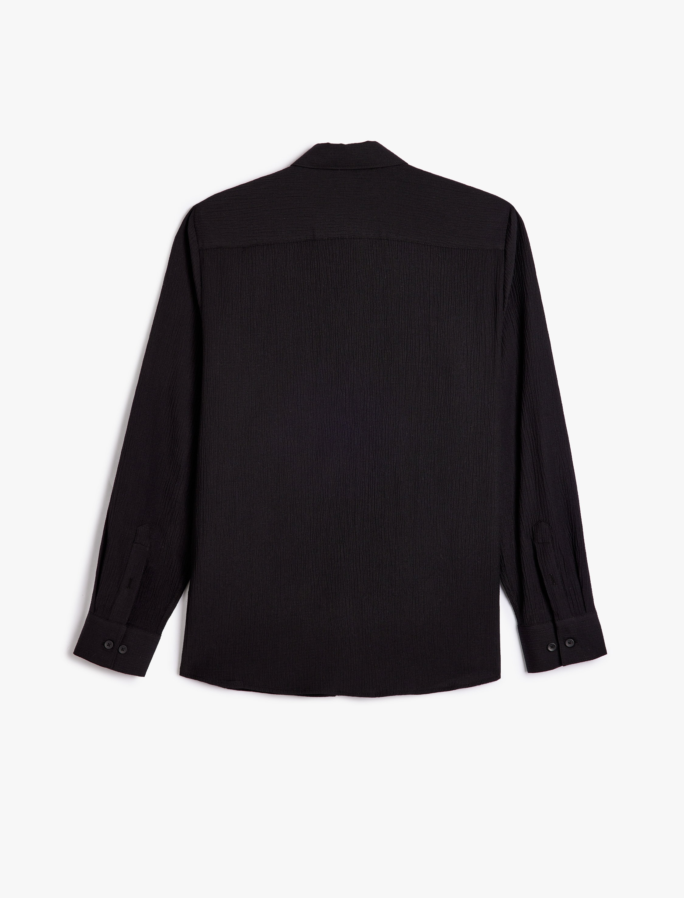   Uzun Kollu Gömlek Pamuklu Dokulu Regular Fit