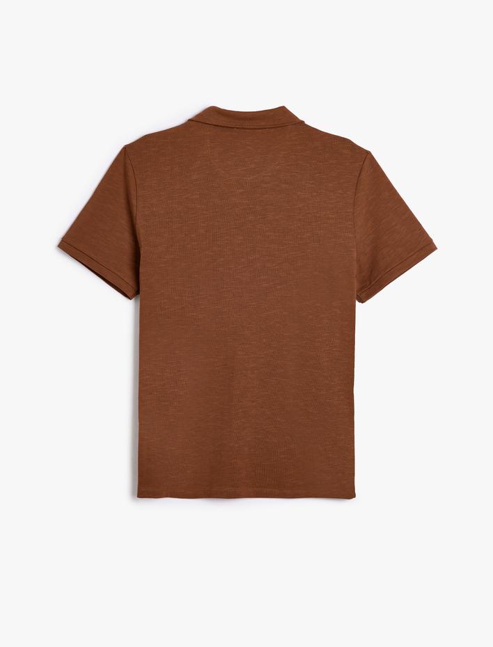  Polo Yaka Tişört Kısa Kollu Pamuklu