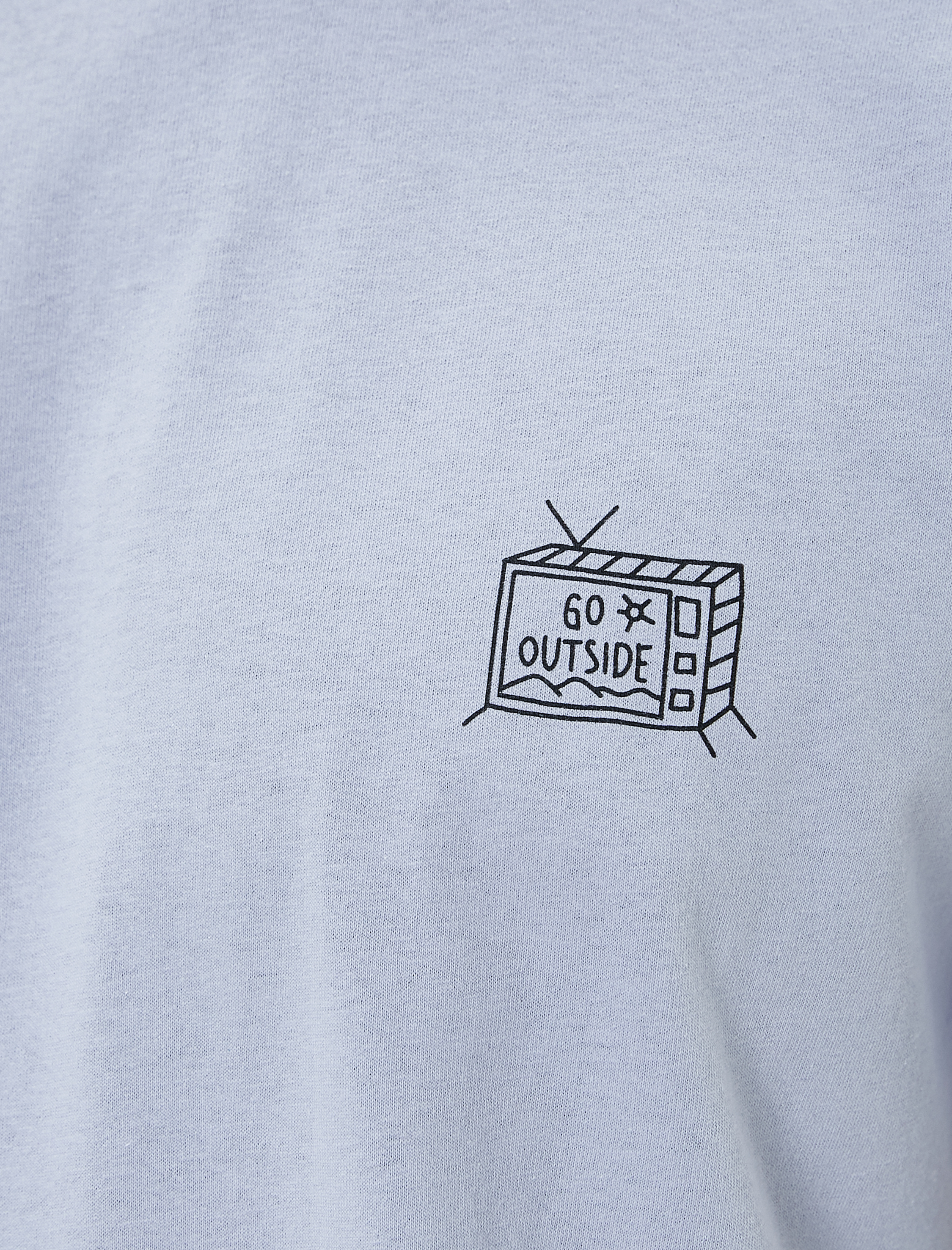 Minimal Baskılı Tişört Slim Fit Bisiklet Yaka Kısa Kollu