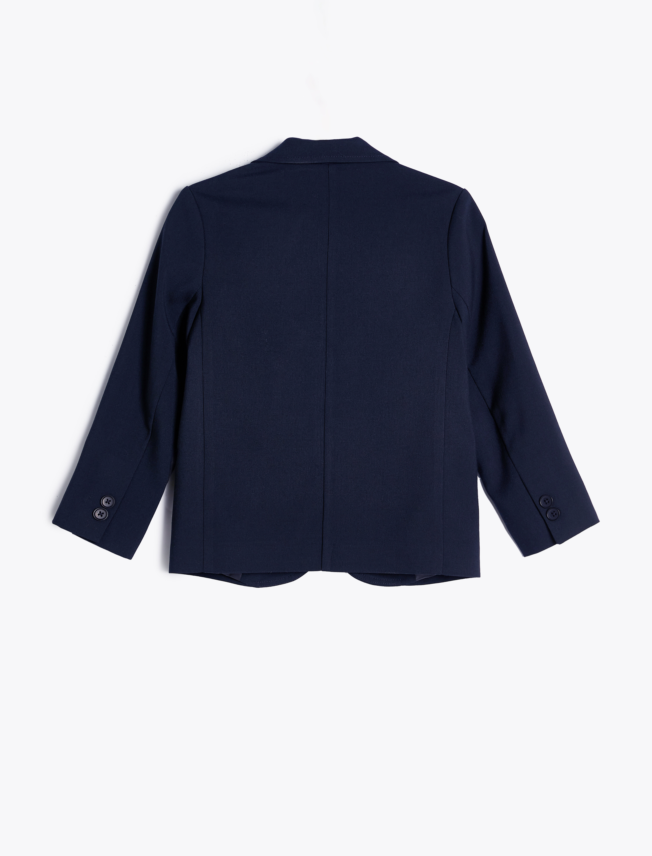 Erkek Çocuk Klasik Yaka Cep Detaylı Uzun Kollu Düğmeli Blazer Okul Ceketi