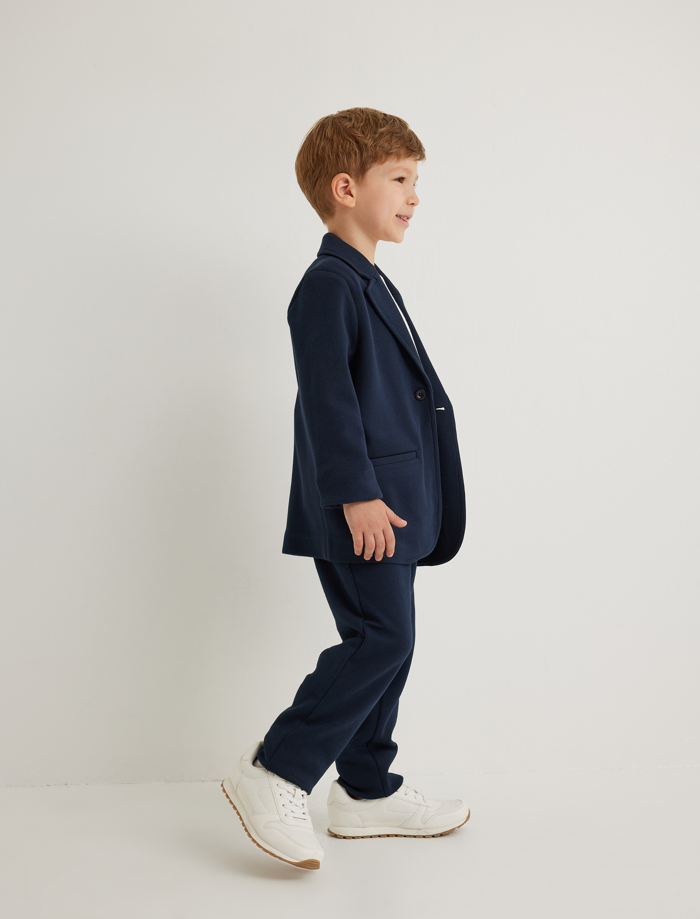 Erkek Çocuk Oversize Okul Ceketi Kruvaze Yaka Uzun Kollu