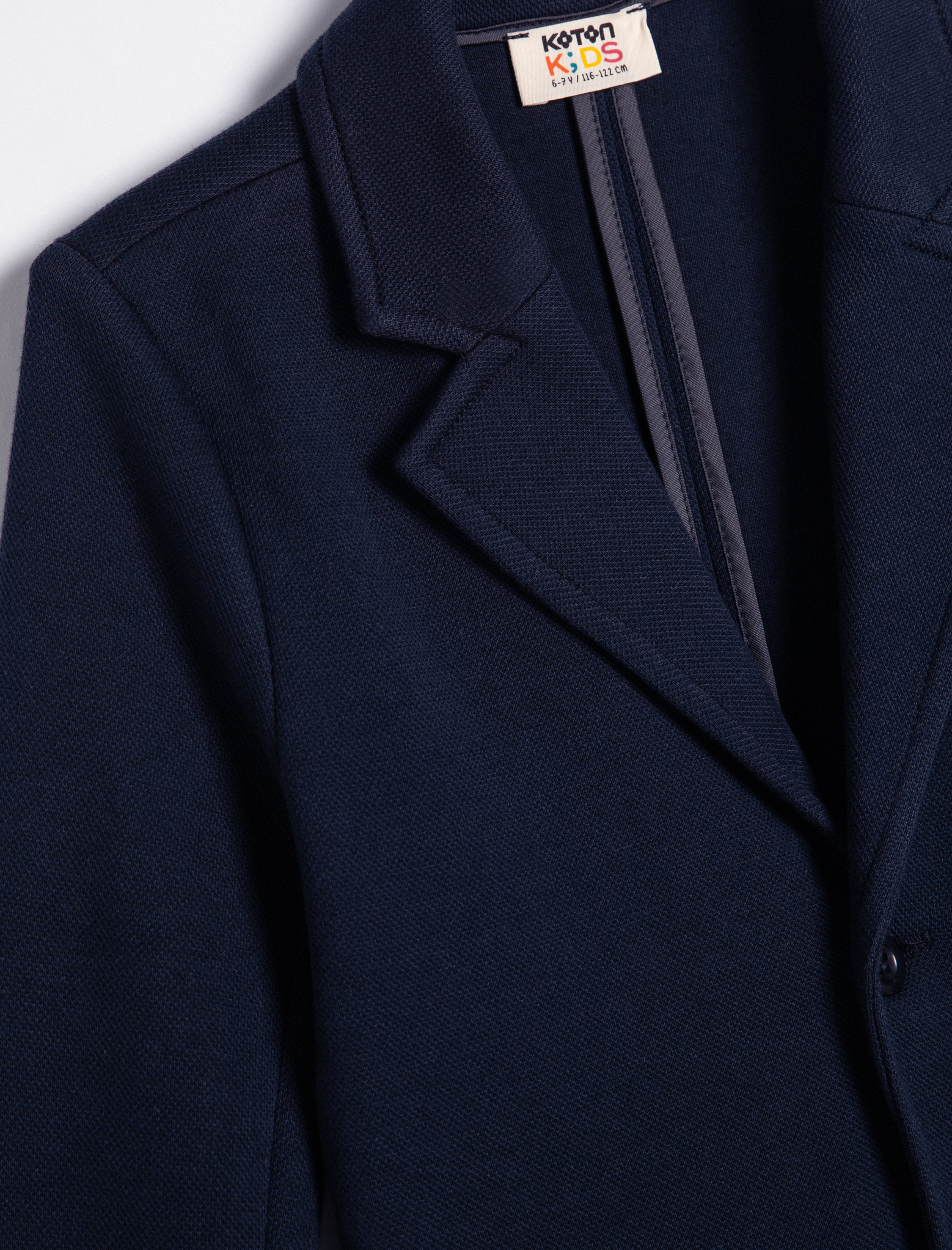 Erkek Çocuk Oversize Okul Ceketi Kruvaze Yaka Uzun Kollu