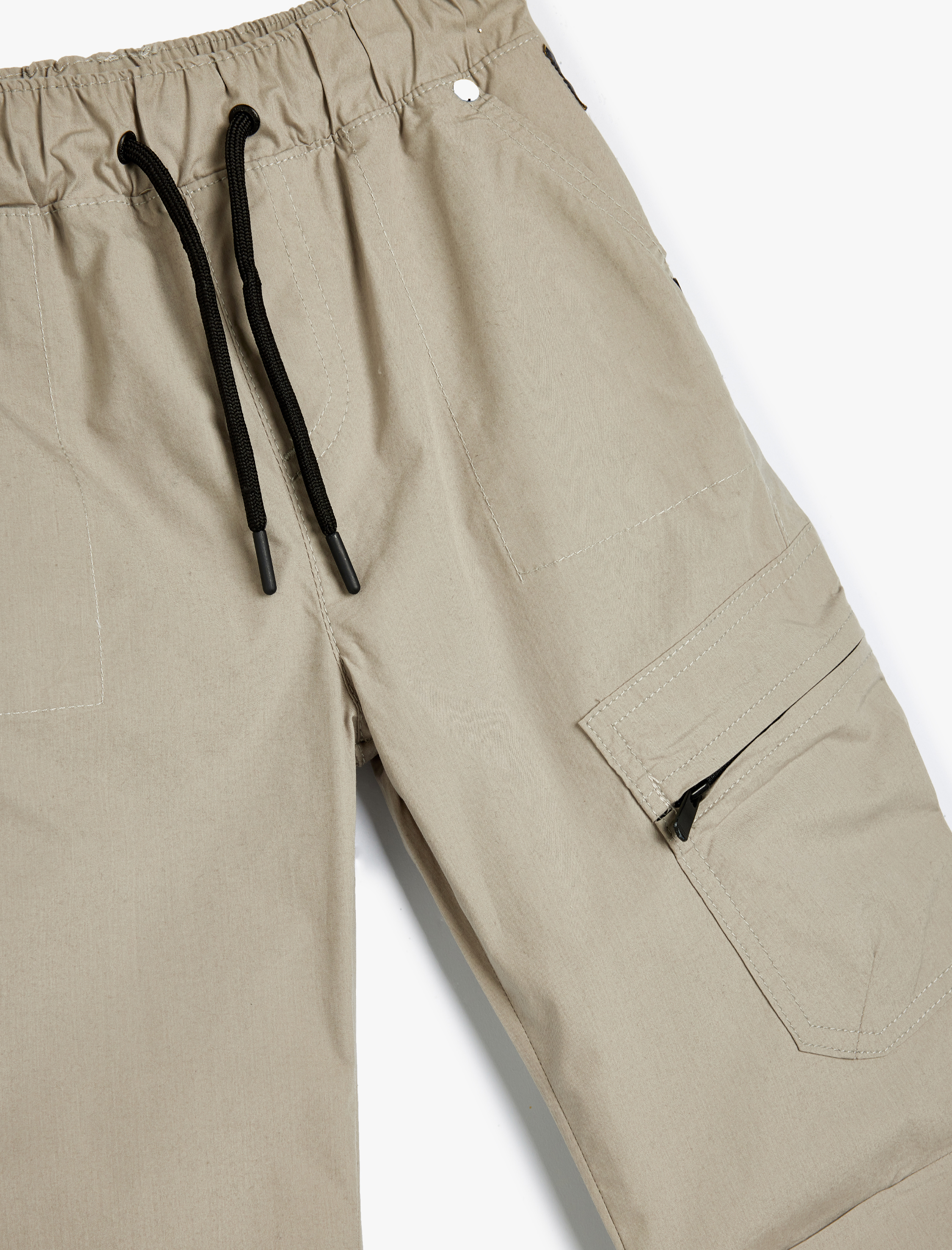 Erkek Çocuk Beli Bağlamalı Pamuklu Paraşüt Jogger Pantolon