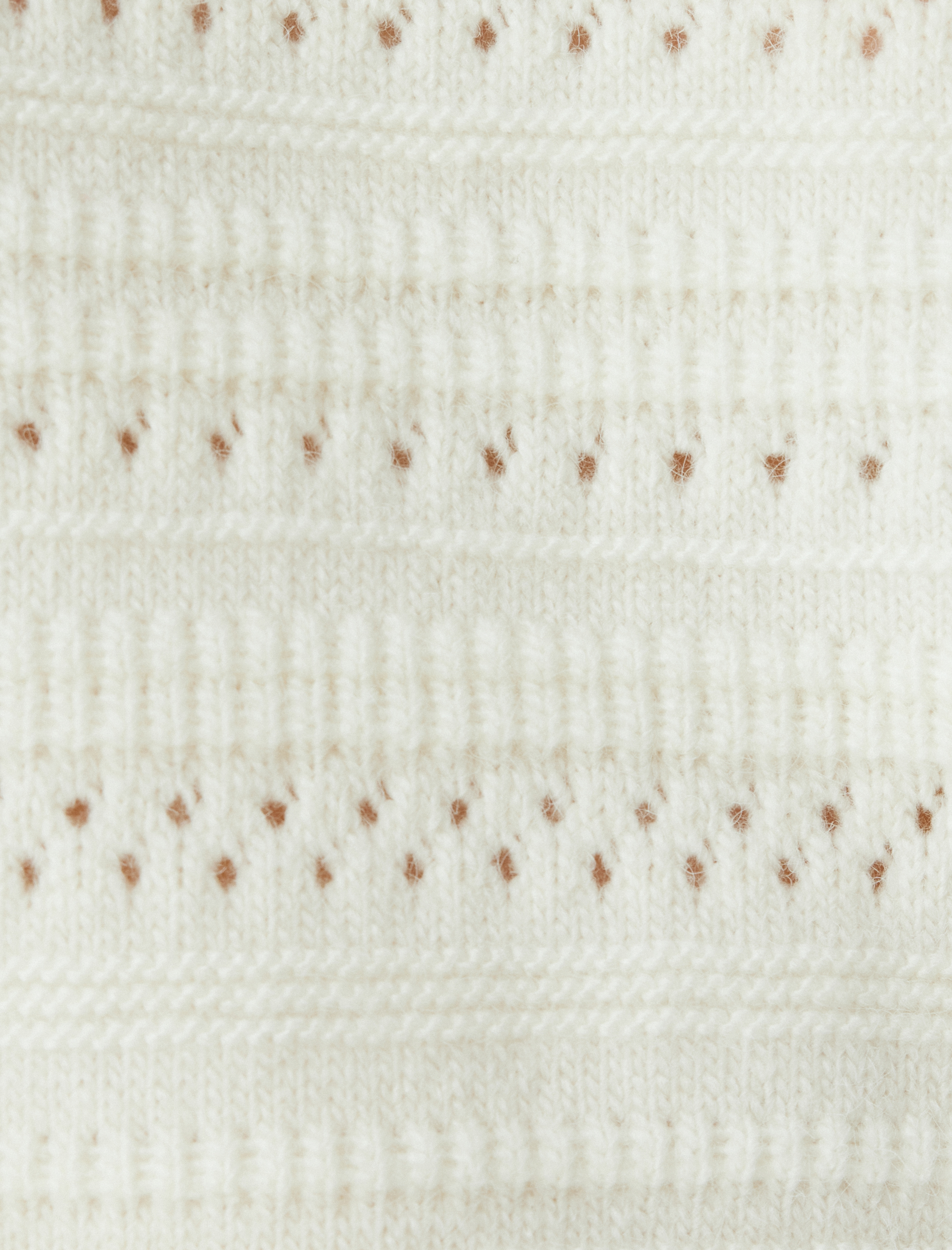   Ajurlu Kazak Gömlek Yaka Düğmeli Uzun Kollu