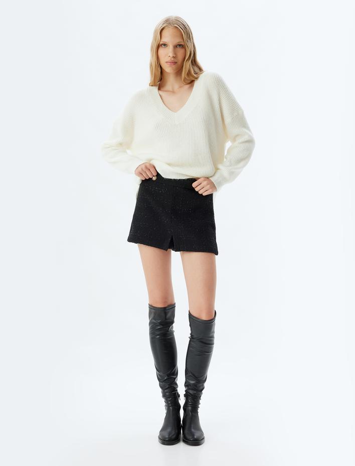  V Yaka Basic Uzun Triko Kazak