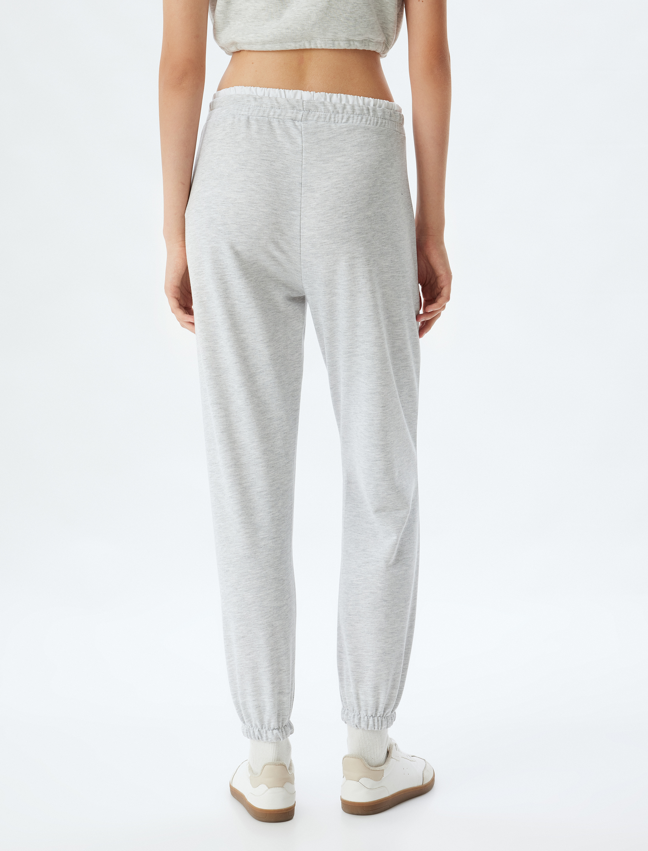   Çift Bel Detaylı Şardonlu Bağcıklı Jogger Eşofman Altı