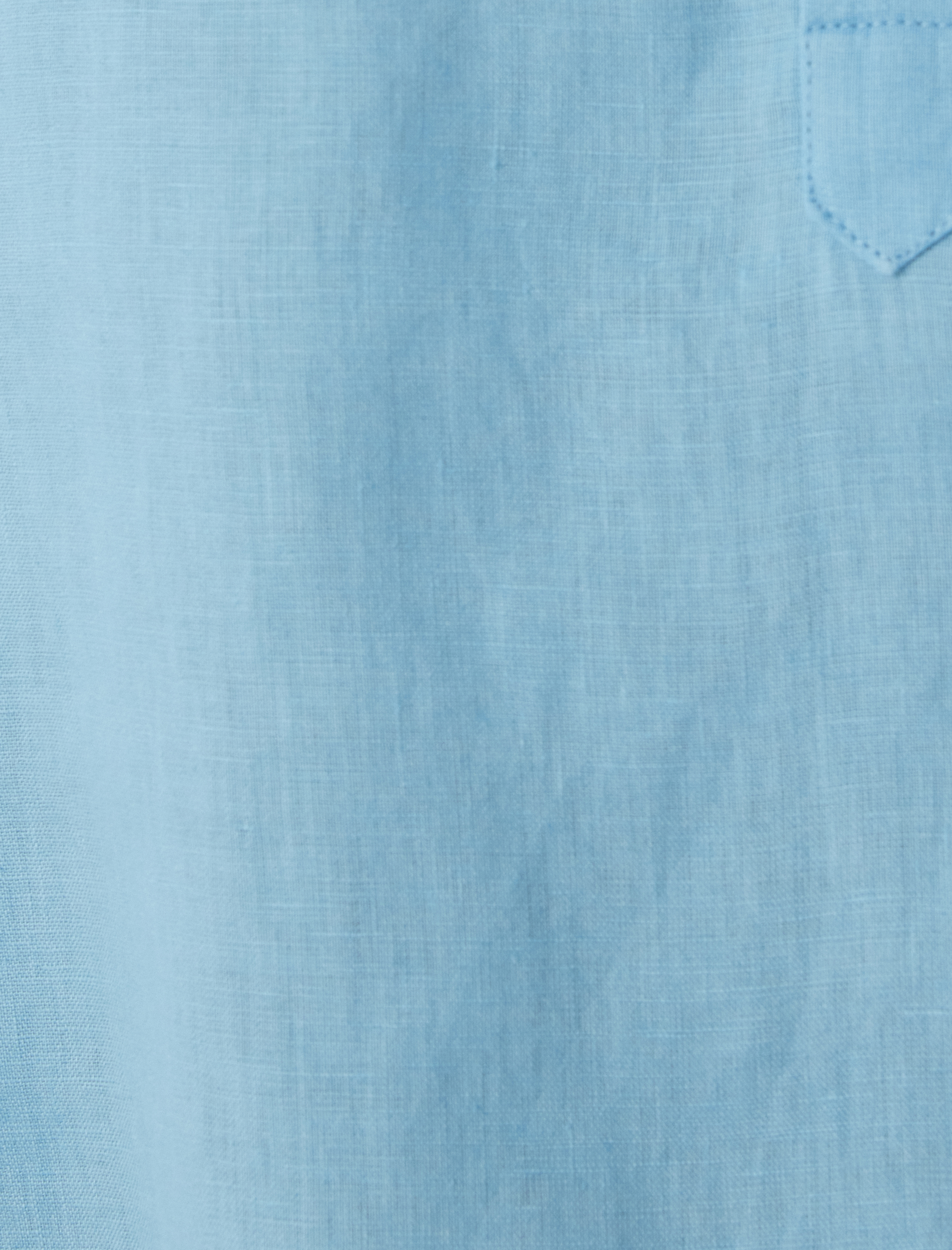   Yakasız Keten Gömlek Uzun Kollu Düğme Detaylı Regular Fit